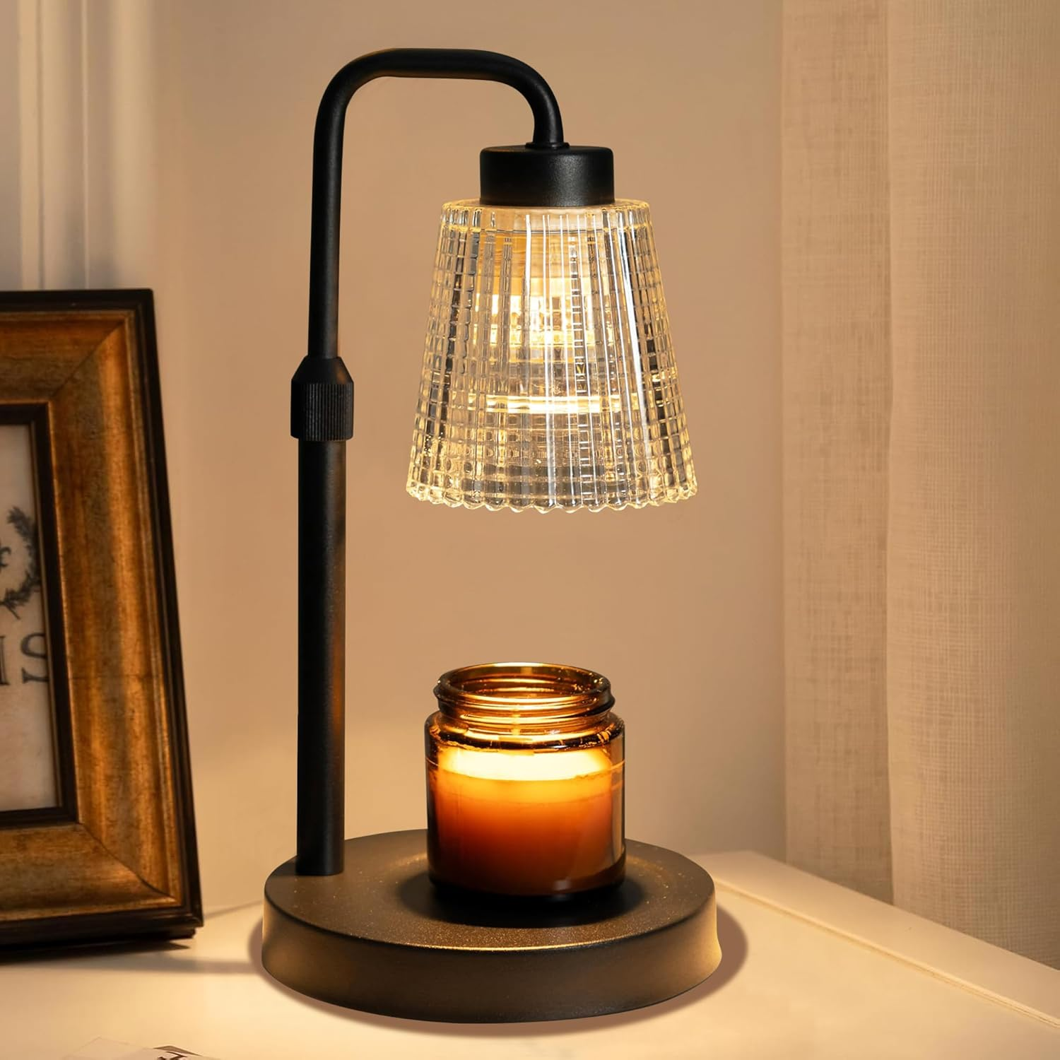 Candle Warmer Lamp with Timer Dimmable, 3 Timing Modes, Adjustable Height, Wax Warmer for Scented Wax for Home Decor Gifts with 2 Bulbs image number 6