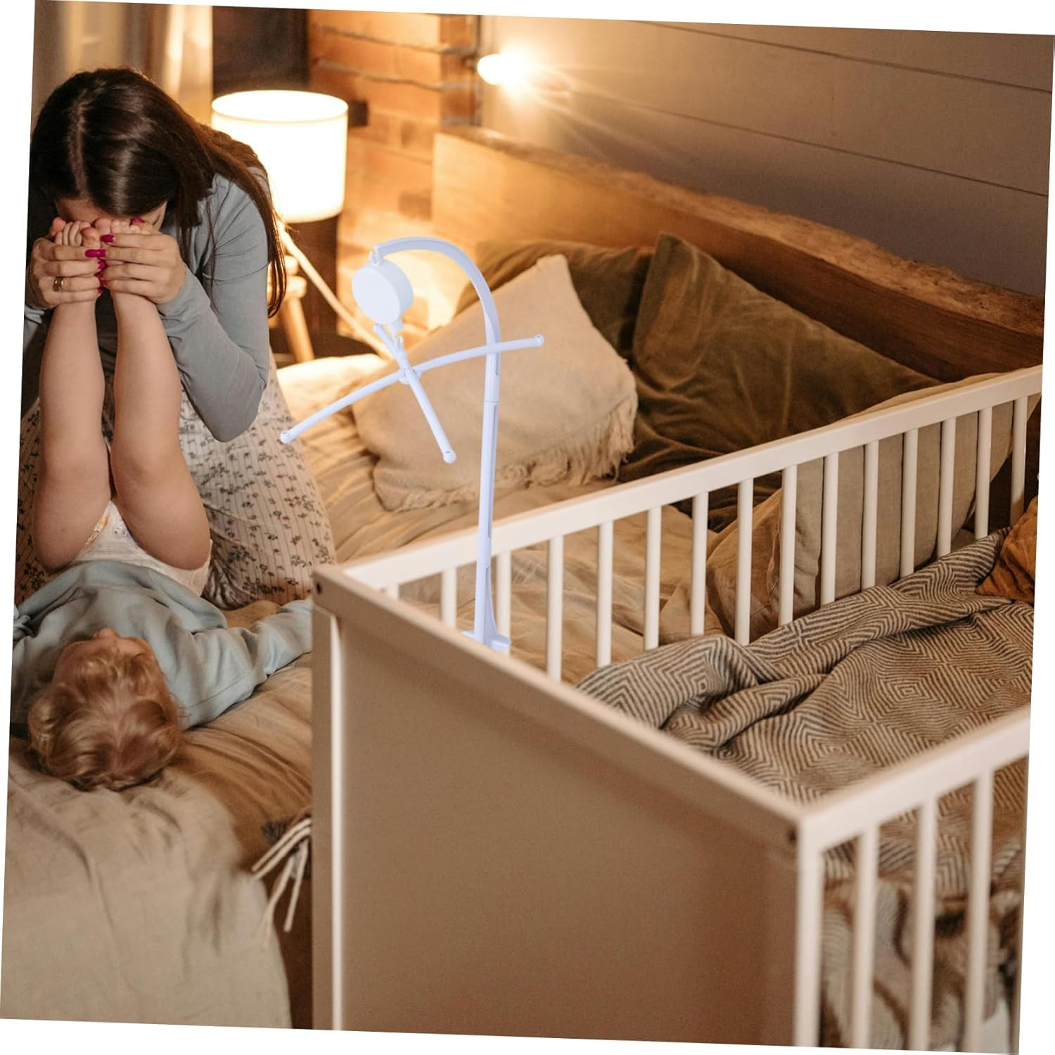 VANZACK Adjustable Cot Mobile Holder Arm with Bottom Clamp Versatile Bed Bell Stand for Various Crib Quick Assembly Enhanced Visual Stimulation image number 4