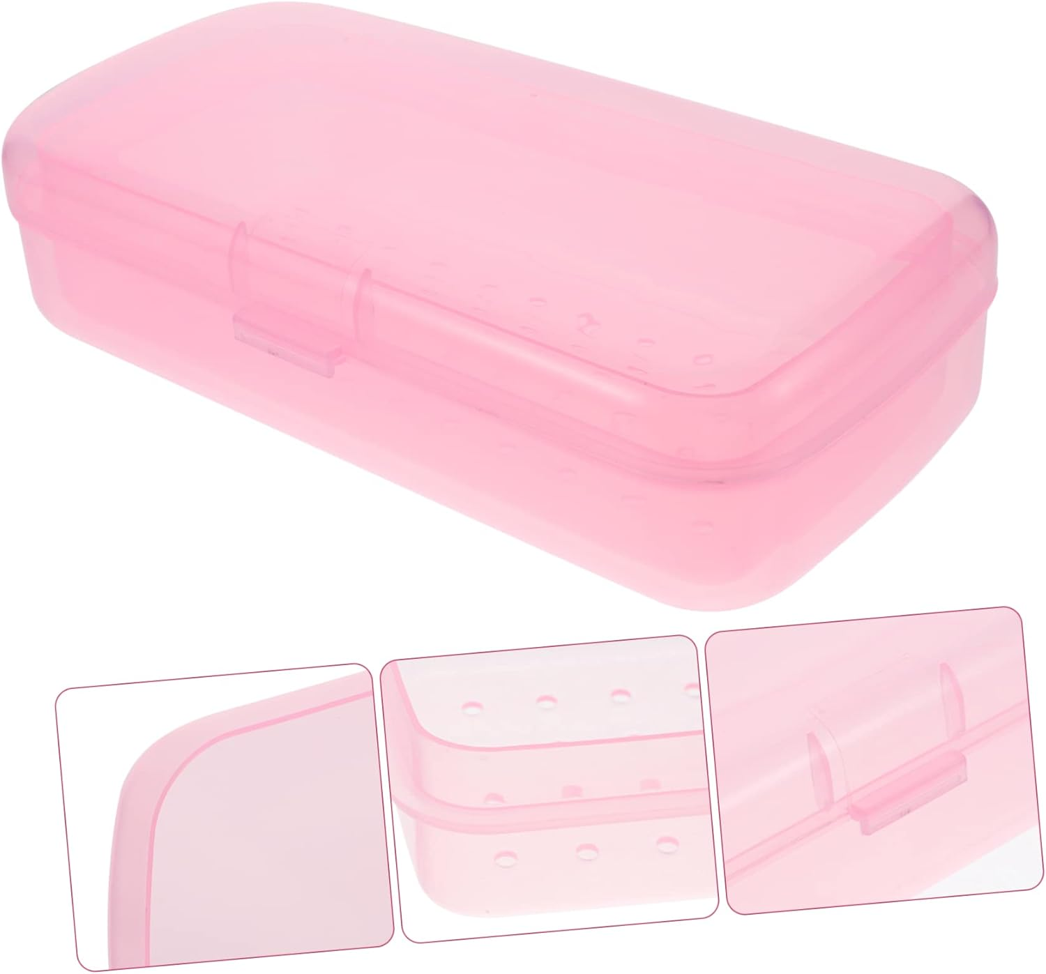 VICASKY Nail Care Tools Sterilization Box Tray Nail Clipper Sterilizer Manicure Box Organizer image number 2