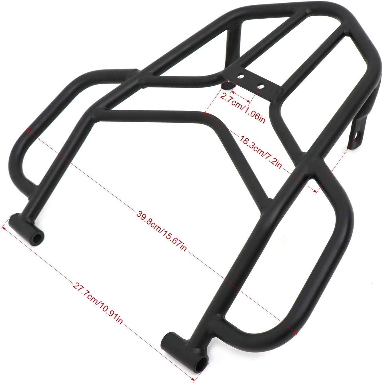 COPART Motorcycle Rear Luggage Rack with Hand Grip Rail Bar for Honda CRF250L CRF250M CRF250 Rally 2012-2019 (Black) image number 6