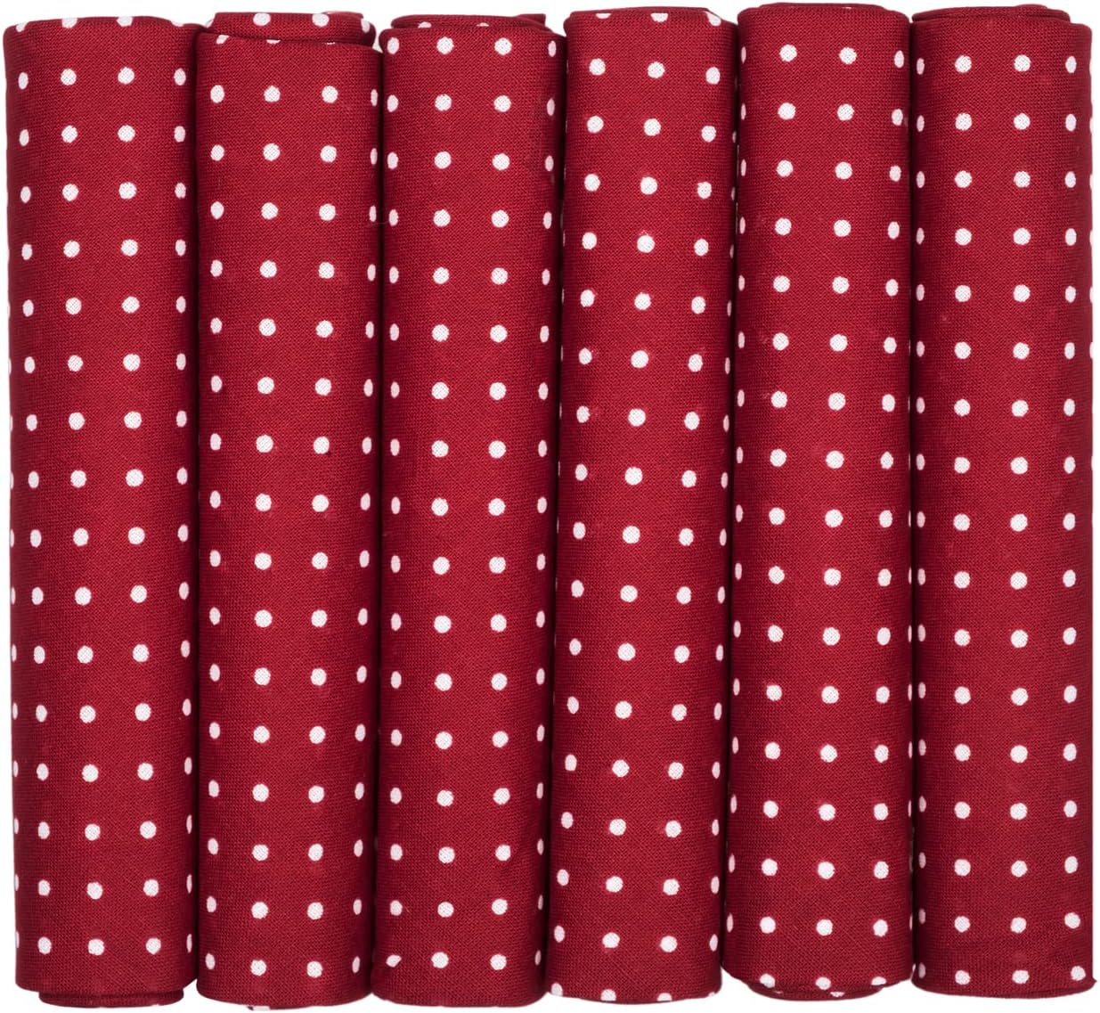 MANDITTIONS Packs of Spotted Cotton Handkerchiefs Navy Blue and Deep Red with White Spots