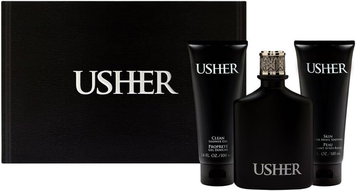 Usher He by Usher 100Ml Eau De Toilette Spray, 75Ml Aftershave Balm & 75Ml Shower Gel