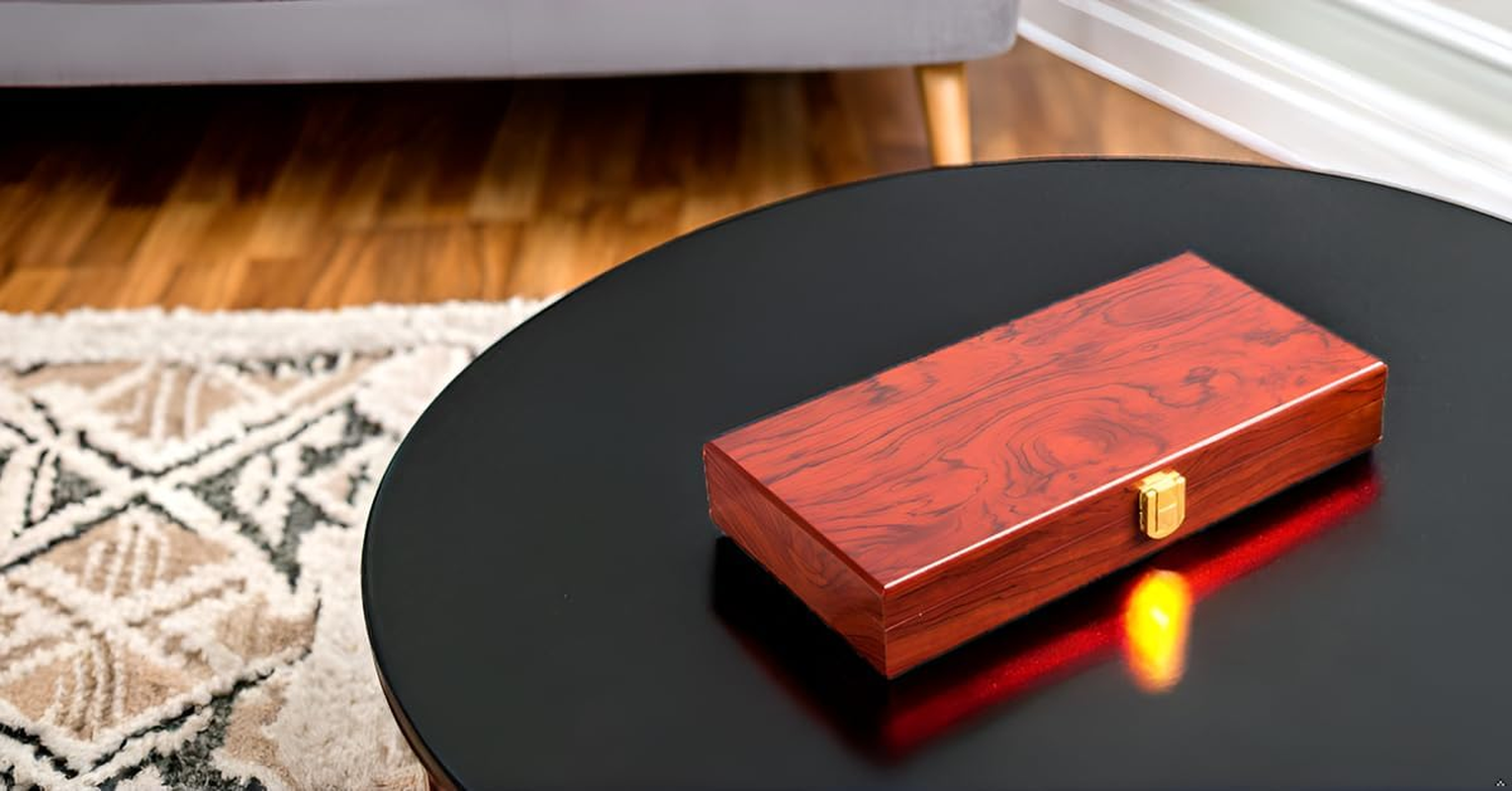 WANLIAN Wooden Box,Wooden Storage Box,Home/Office Decoration Box,Decorative Box Storage Box with Lid,Wooden Box with Hinged Lid, Wooden Box with Lock,Wooden Box with Lock,Storage with Lock Boxes, image number 3