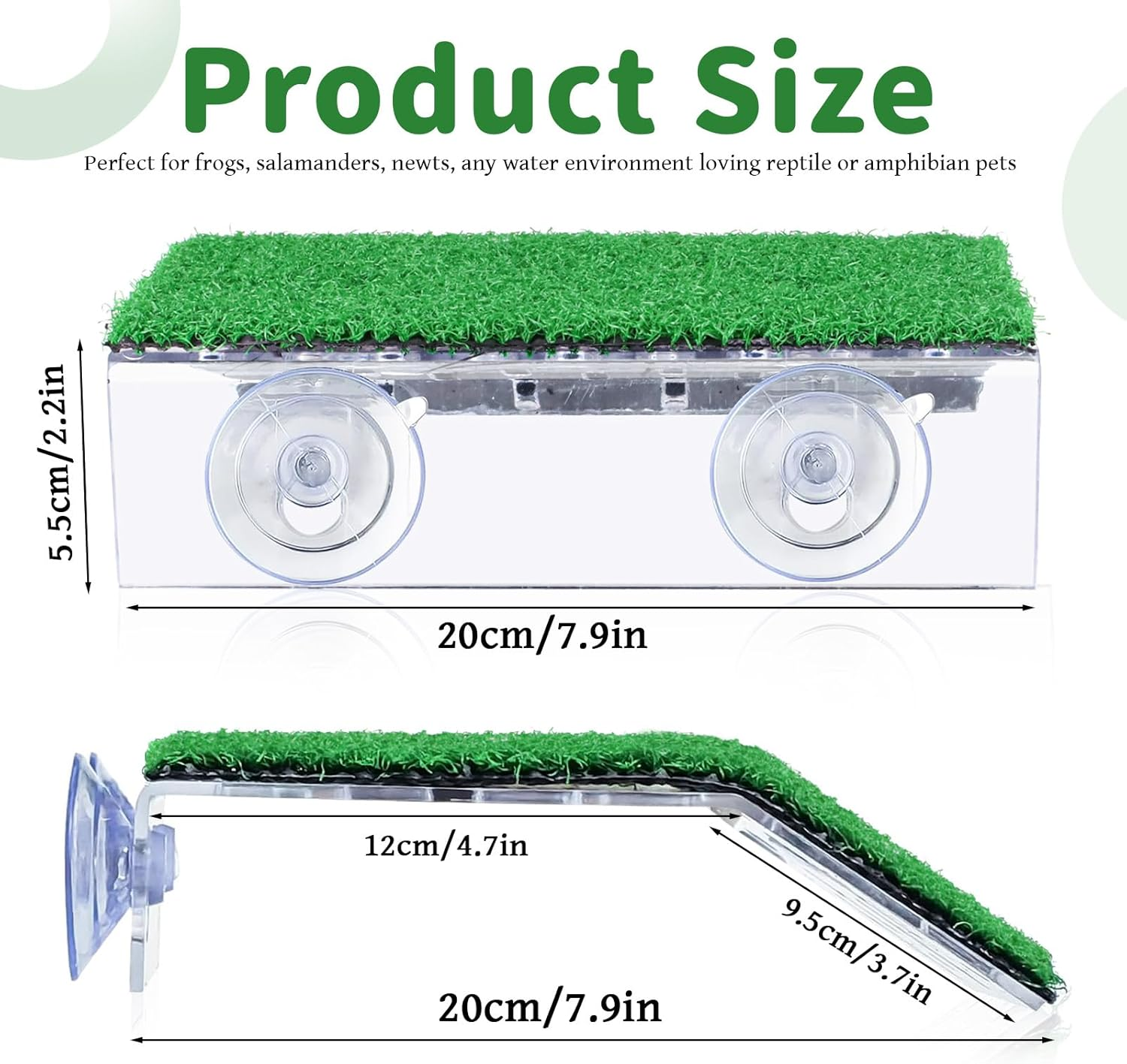 Large Turtle Basking Platform, 2-In-1 Floating Dock with Ramp for Aquatic Turtles Reptiles and Amphibians, Easy to Install Basking Area for Habitat Tank Terrarium image number 2