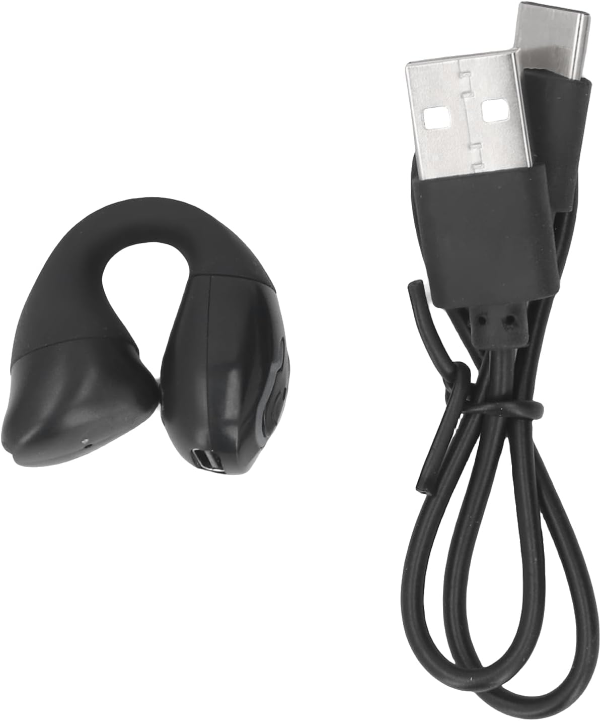 ASHATA Bluetooth Single Ear Deep Bass Sound Clip on Earbuds, Open Ear Earbuds Lightweight Comfort Clip Wireless Earbuds, Bluetooth Headphones Sport Headphones for Workouts, Running (Skin Color)