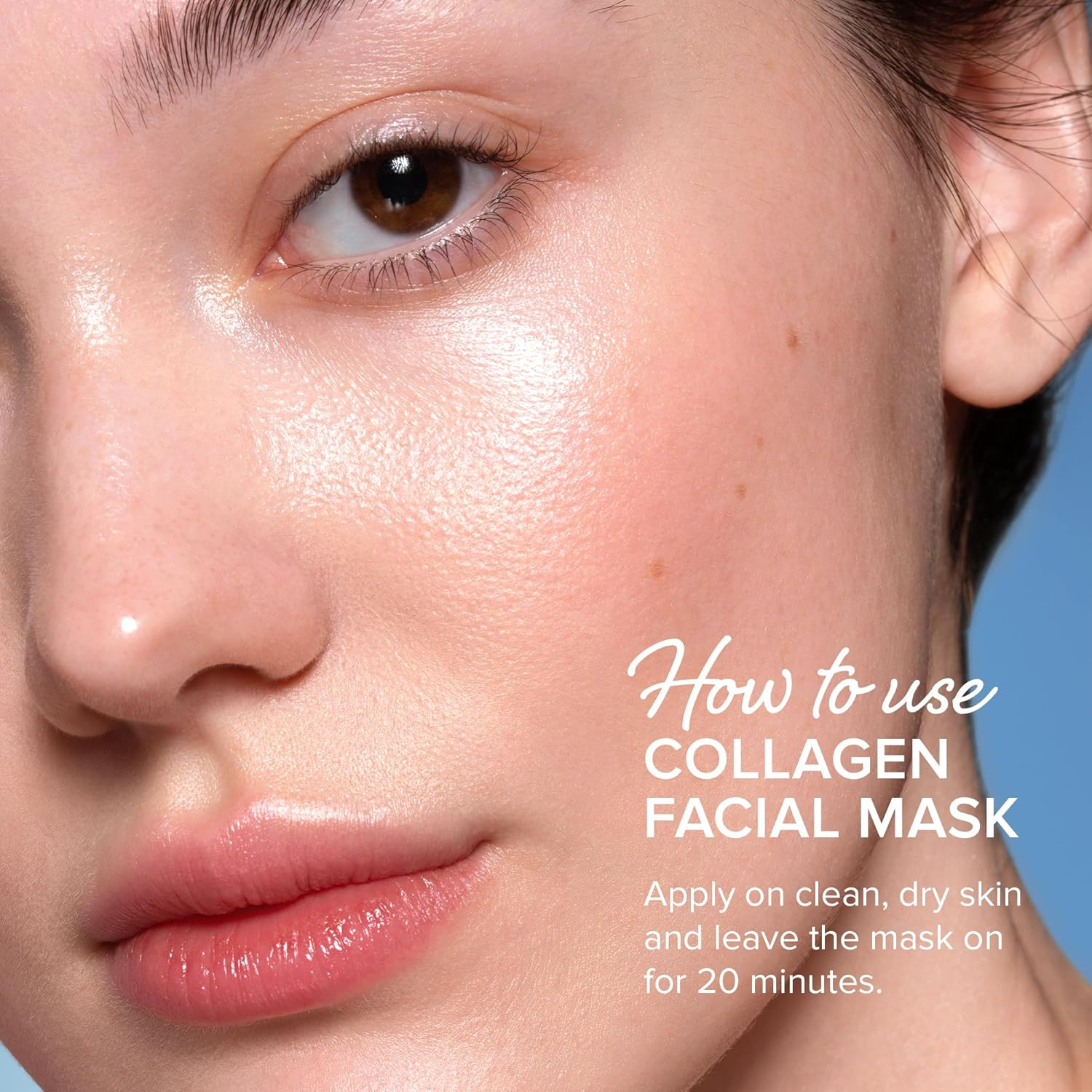 MAREE Collagen Facial Mask with Hyaluronic Acid - Hydrating Face Masks Skincare - Mascarillas Faciales for Women Skin Care - Multicolor, 6 Count image number 2