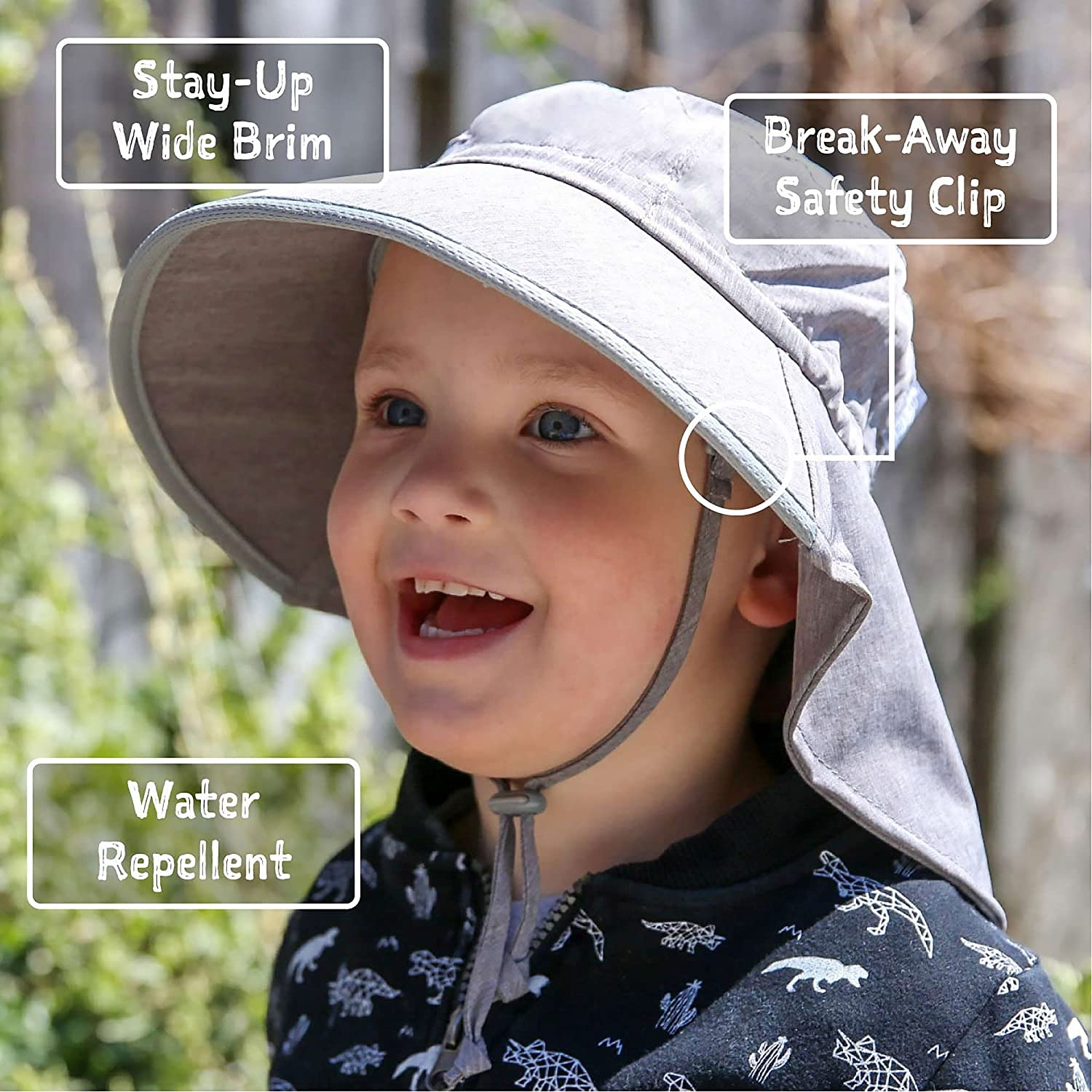 JAN & JUL Grow-With-Me Aqua-Dry Xplorer Sun-Hat for Baby, Toddler and Kids image number 6