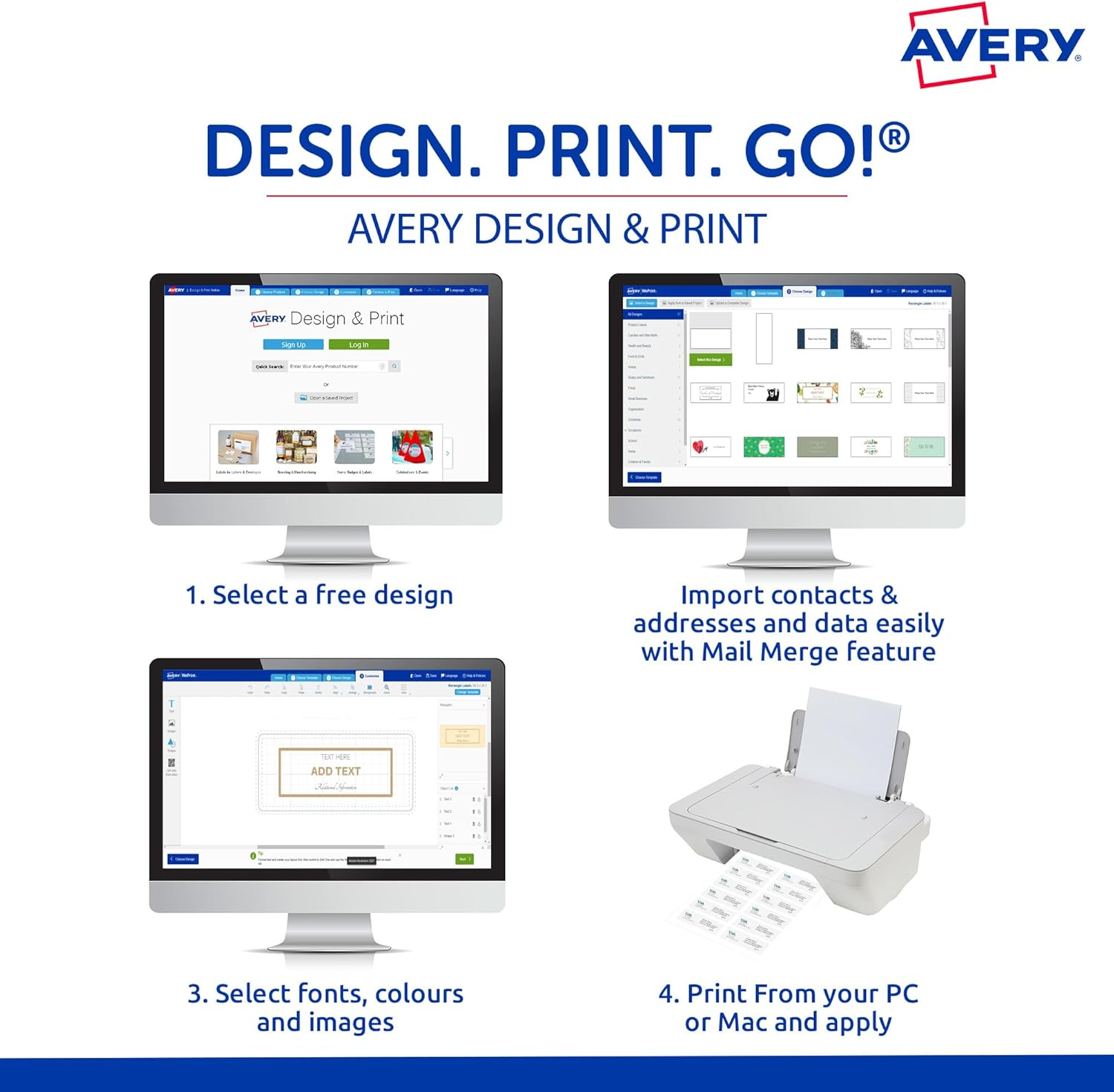 Avery Crystal Clear A4 Address Labels for Laser Printers - Printable Packaging & Shipping Labels - Transparent Mailing Stickers - 99.1 X 38.1 Mm, 140 Labels / 10 Sheets (958061 / L7563) image number 6
