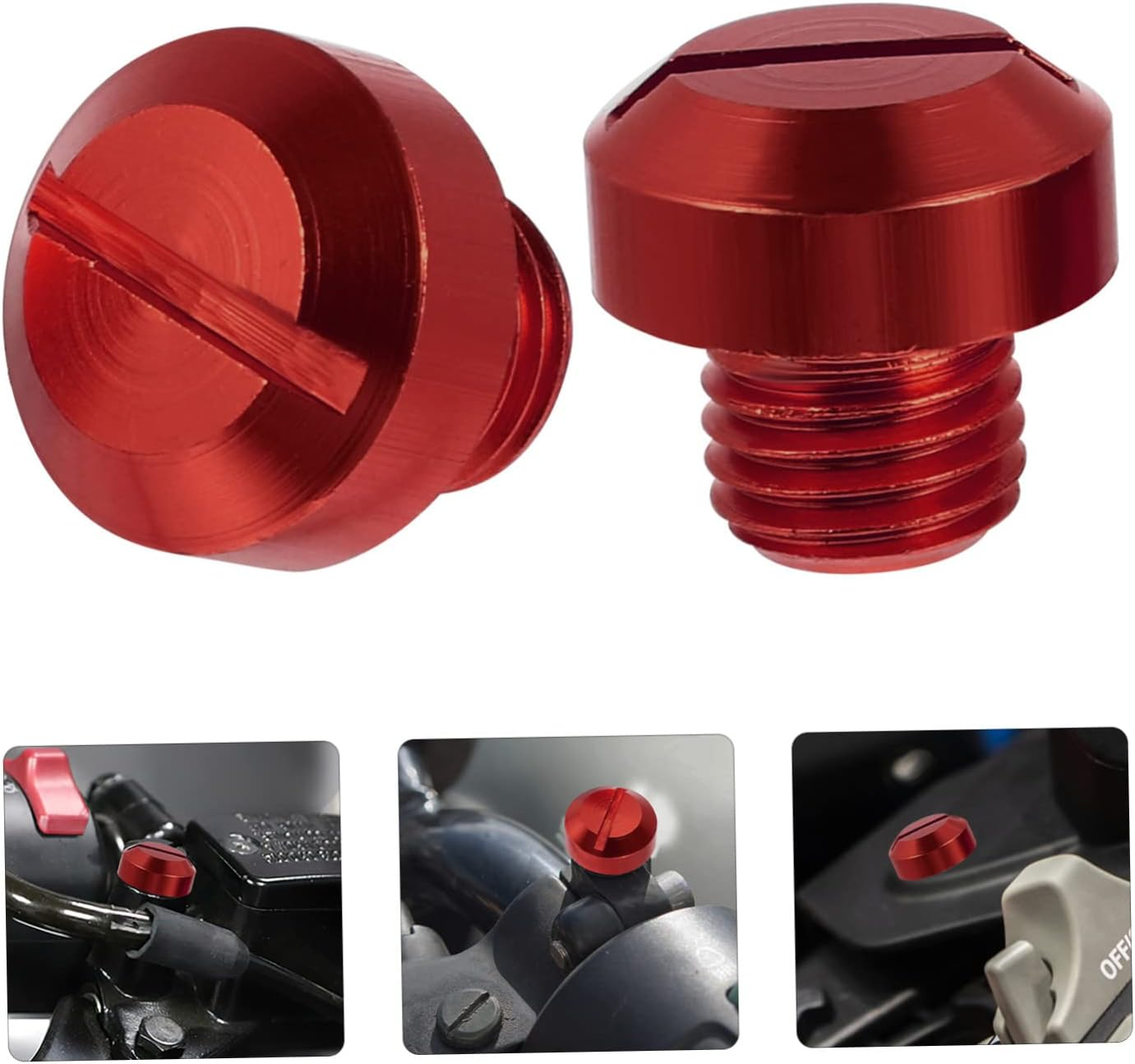 CHILDWEET 2Pcs Rearview Mirror Screws for Motorbike Accessories Mirror Hole Plugs Screws Easy Install Protects from Water Dust image number 5