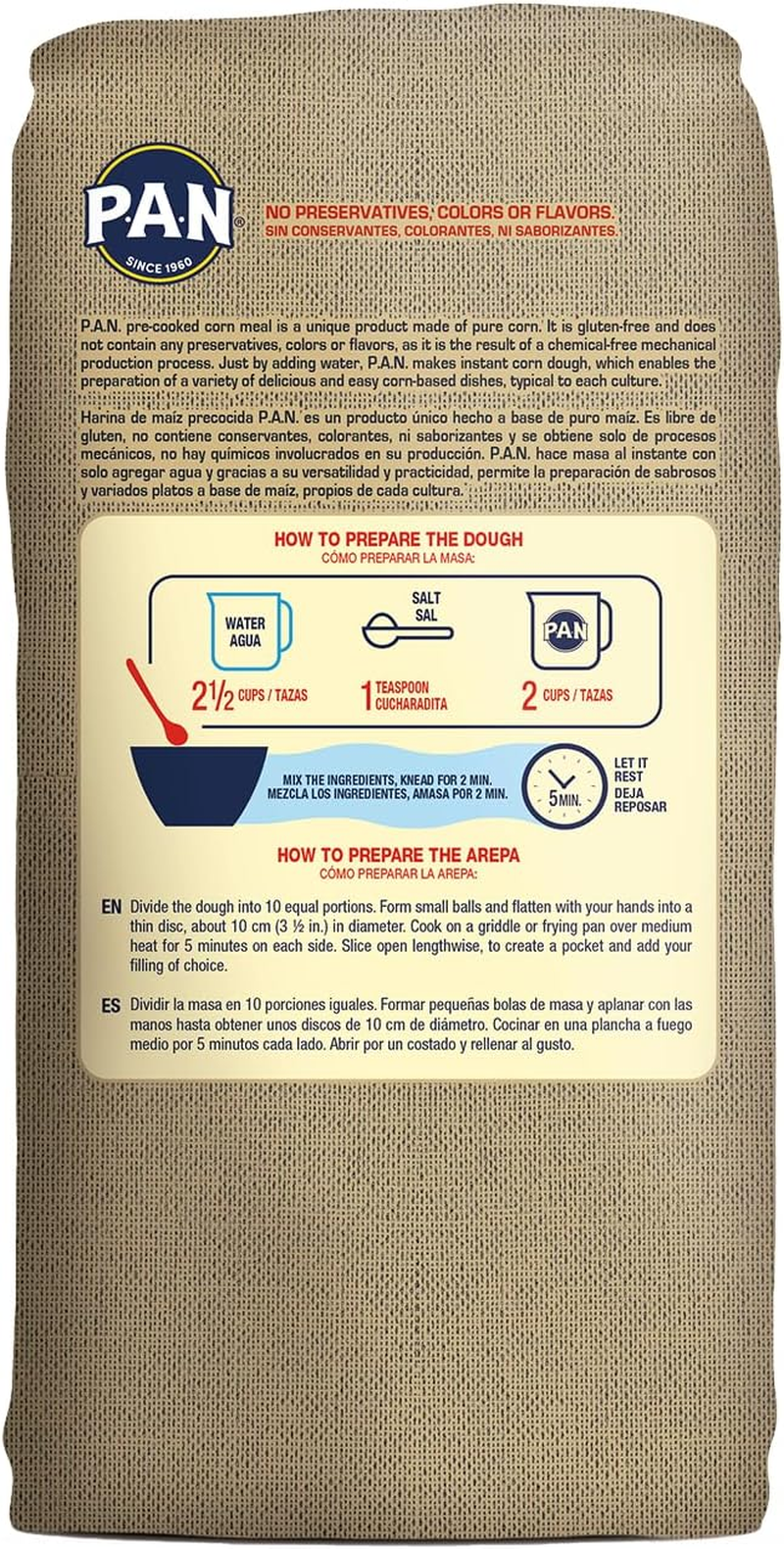 PAN Whole Grain White Corn Meal 1 Kg image number 2