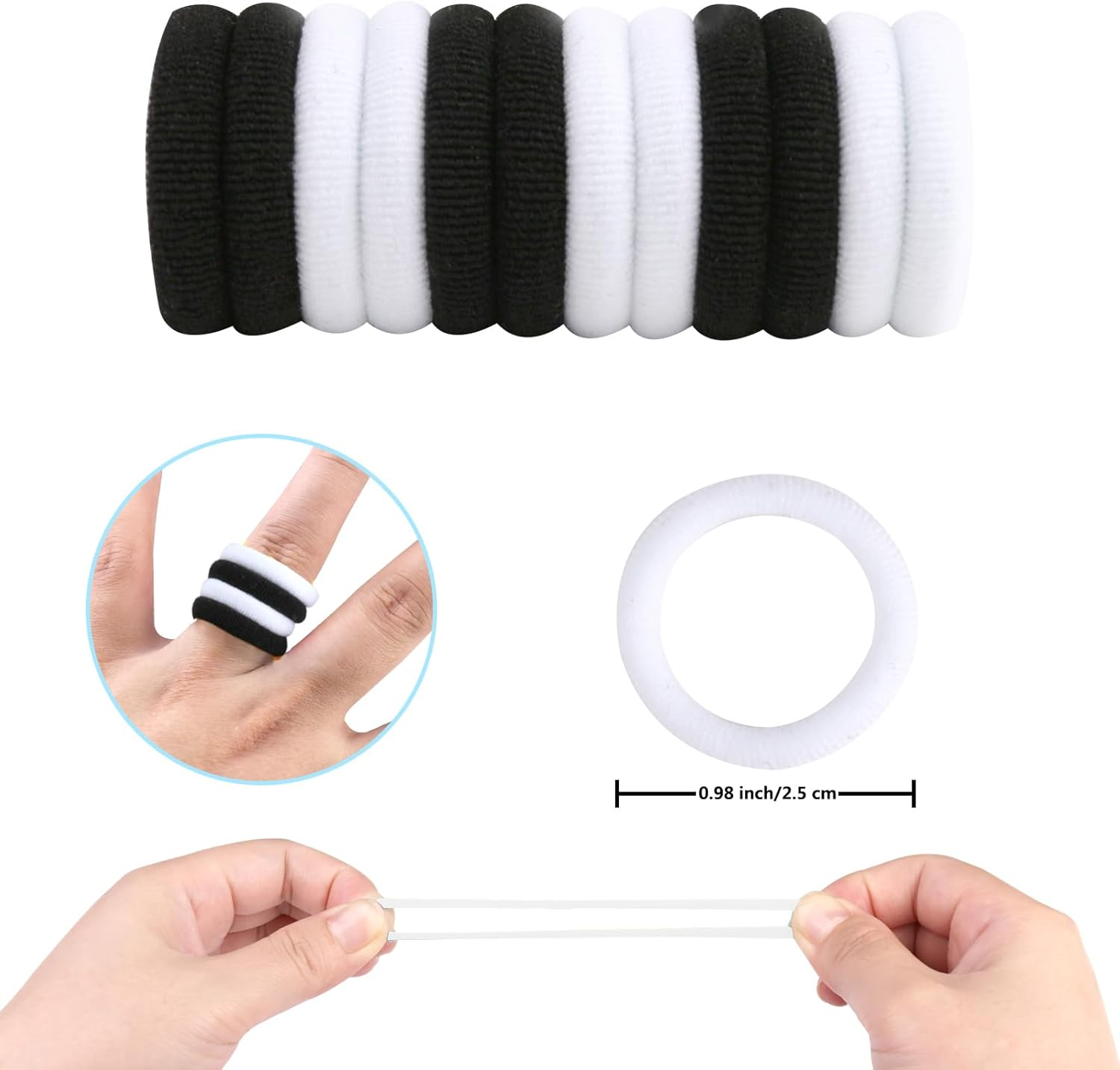 100 Pcs Kids Hair Ties, Soft Nylon Baby Hair Ties No Damage Seamless Hair Bands Ponytail Holders Hair Accessories Hair Tie for Toddler Girls Abundant Color Choices image number 2