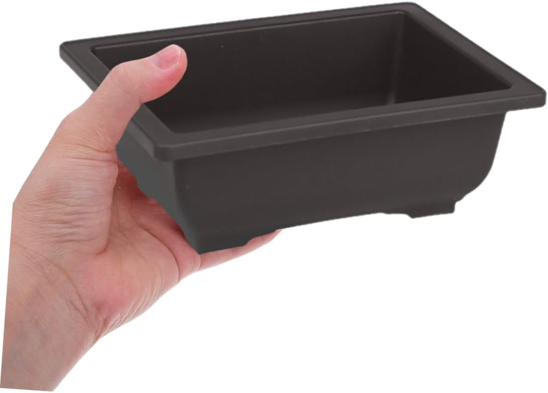 BESPORTBLE 5Pcs Rectangular Plastic Bonsai Planters for Home Gardening, Small Succulent Plant Pots without Tray, Sturdy Reusable Flower Containers for Indoor and Outdoor Use image number 3