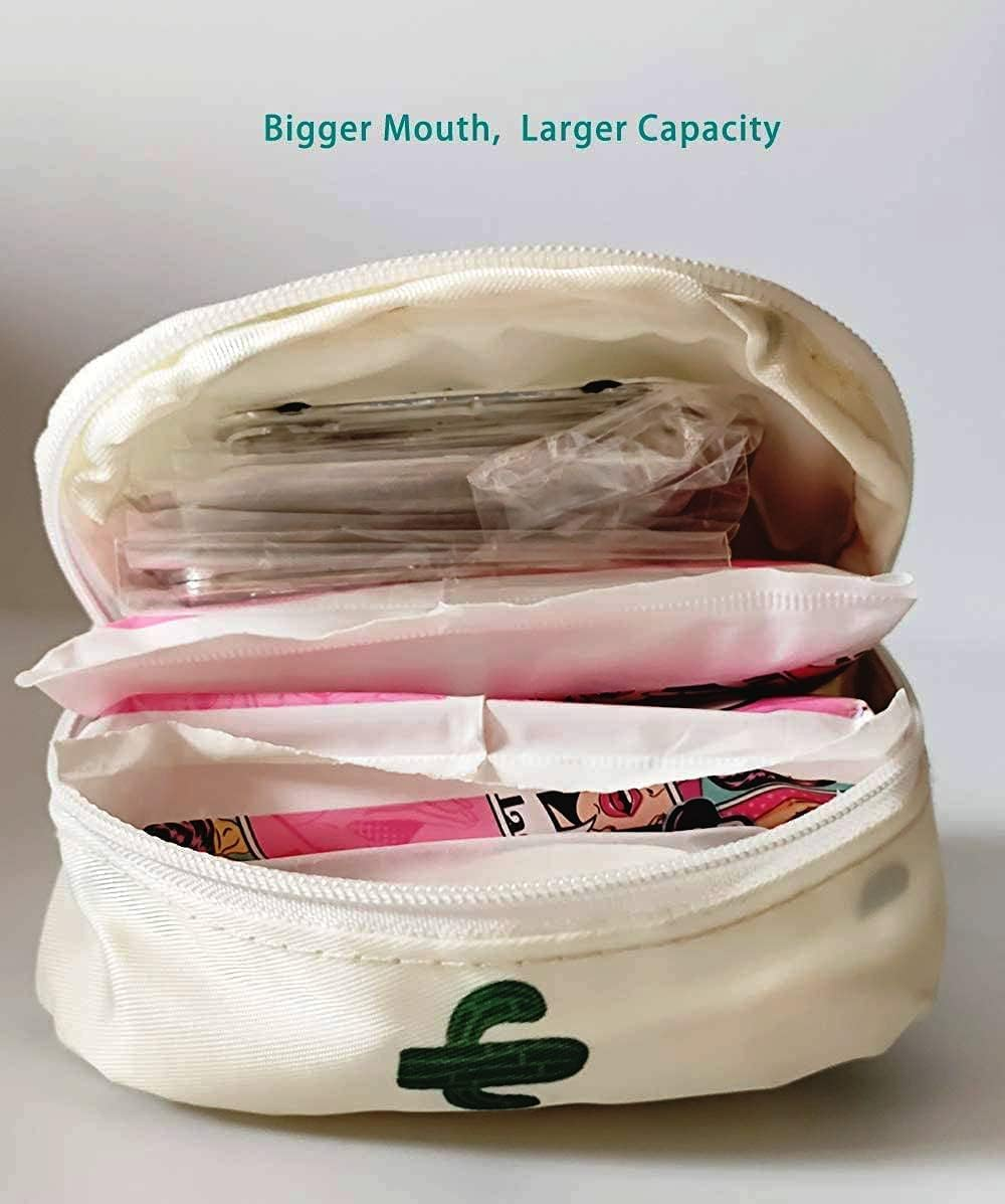 Sanitary Napkin Storage Bag, Tampon Holder for Purse, Menstrual Pouch for Girls, Pads Holder Bag for Women Period, Compact Nylon Menstruation First Period Bag -2 Pack image number 2
