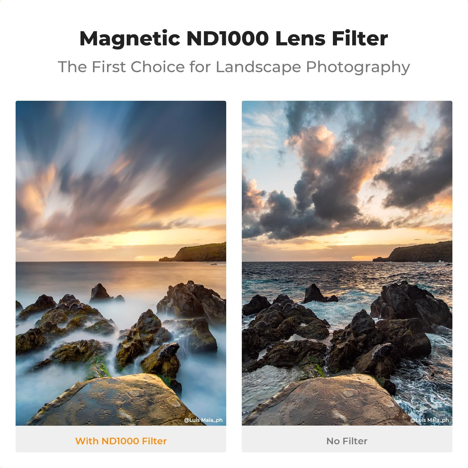 K&F CONCEPT 55Mm Magnetic ND1000 Lens Filter (10-Stop Fixed Neutral Density Filter) with 28 Multi-Layer Coatings Waterproof Scratch Resistant for Camera Lens (Nano-X Series) image number 4