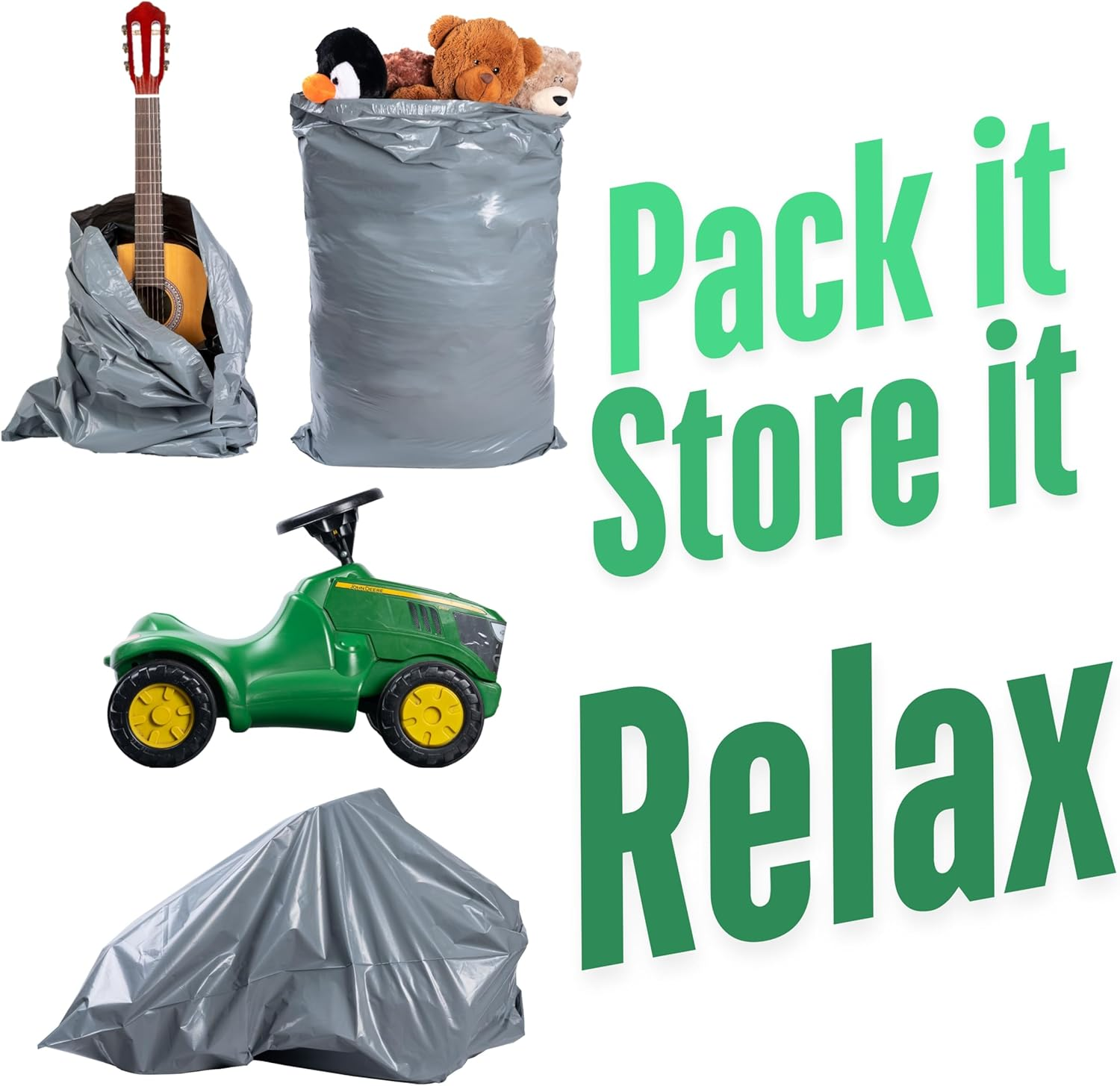 24" X 36" Grey Mailing Bags 25 Pieces image number 3