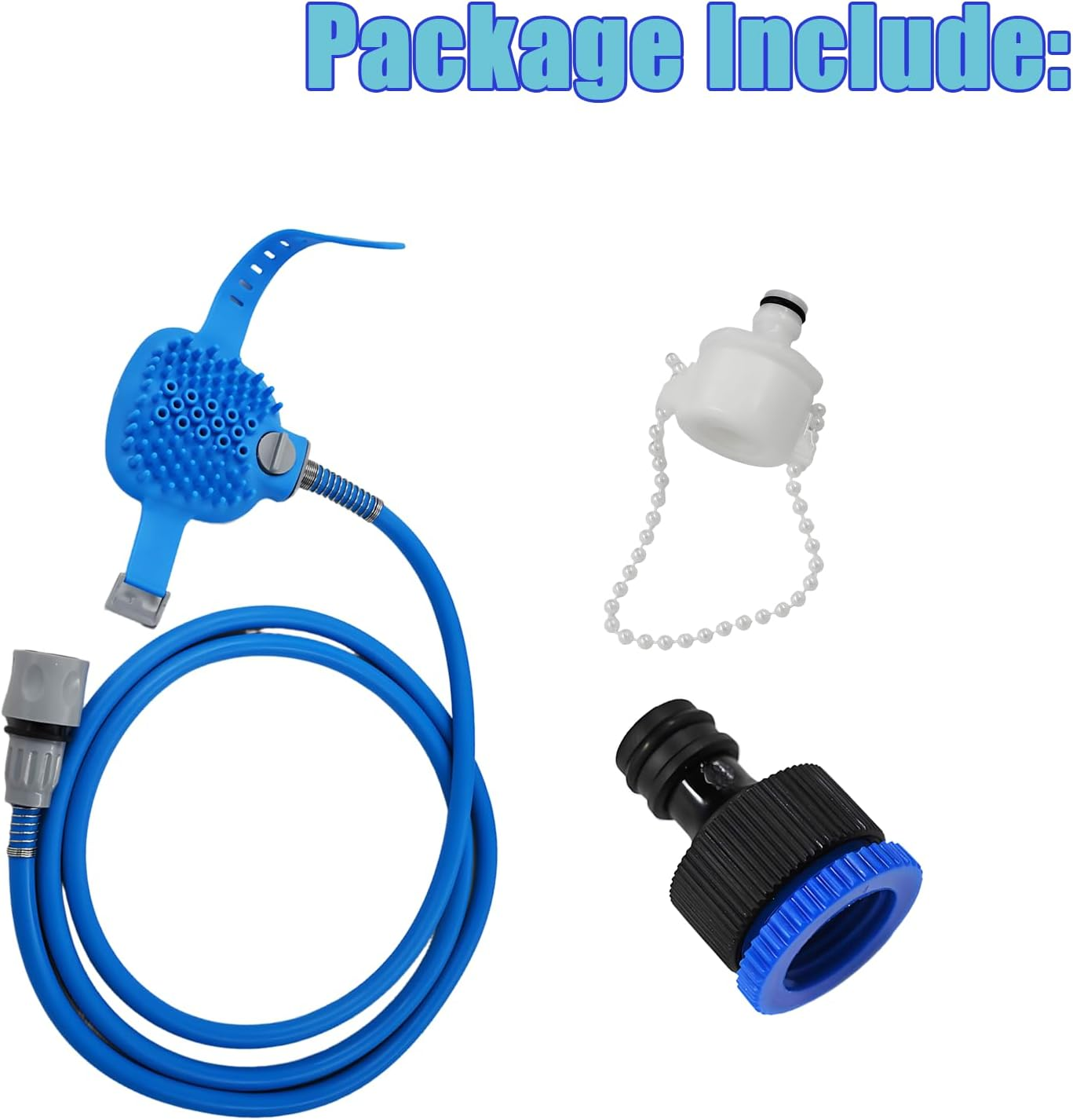 Pet Cleaning Shower Head,2 in 1 Shower Massager,Silicone Scrubber Brush, Dog Cat Bathing Tool with Sprayer, Pet Grooming Supplies, Massage & Clean Attachment for Dogs Cats Hair image number 2