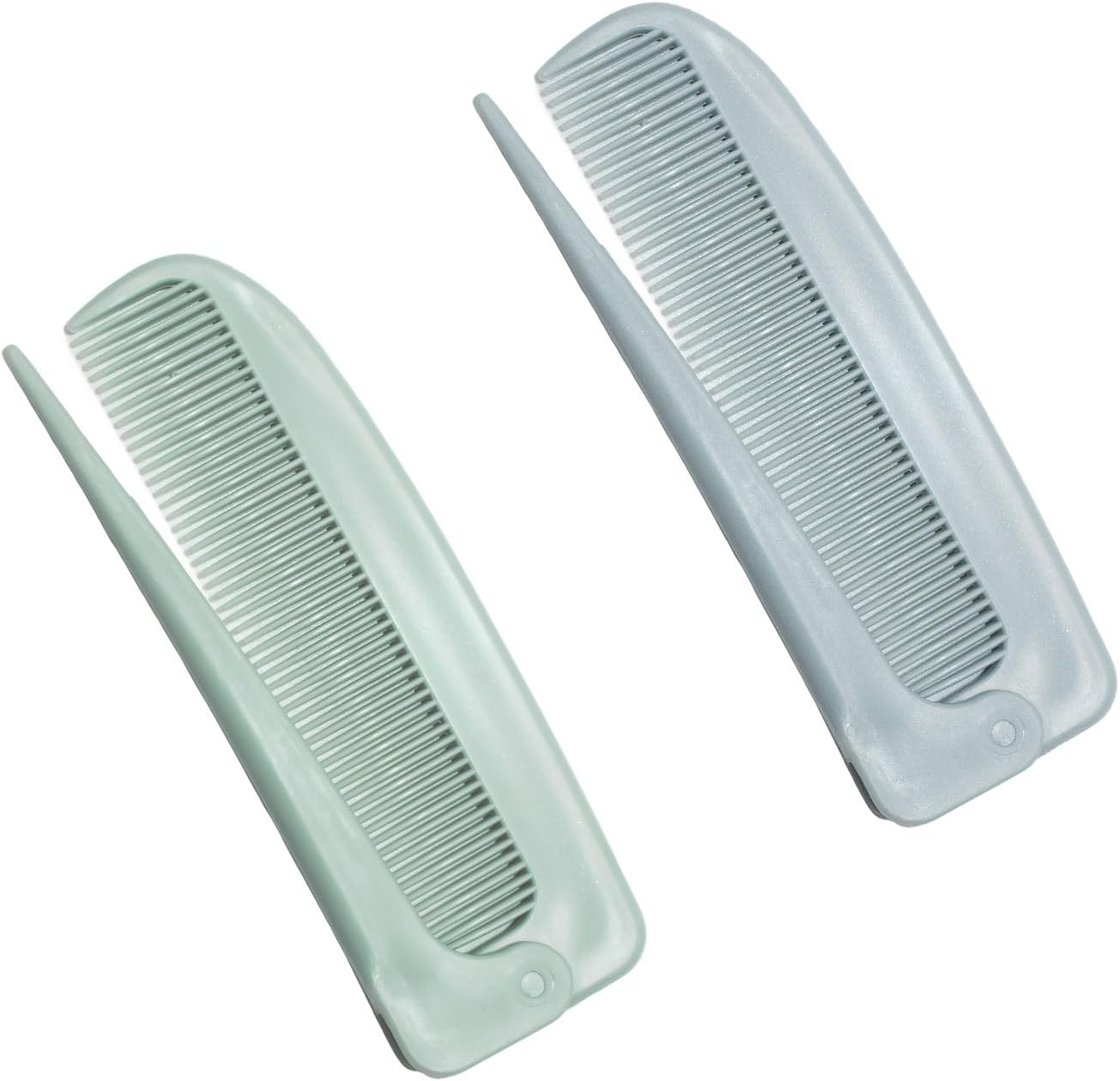 2 Pack Hair Parting Combs, Hair Styling Beauty Tools, Rat Tail Combs, Foldable Comb for Travel, Stylist (White,Pink)