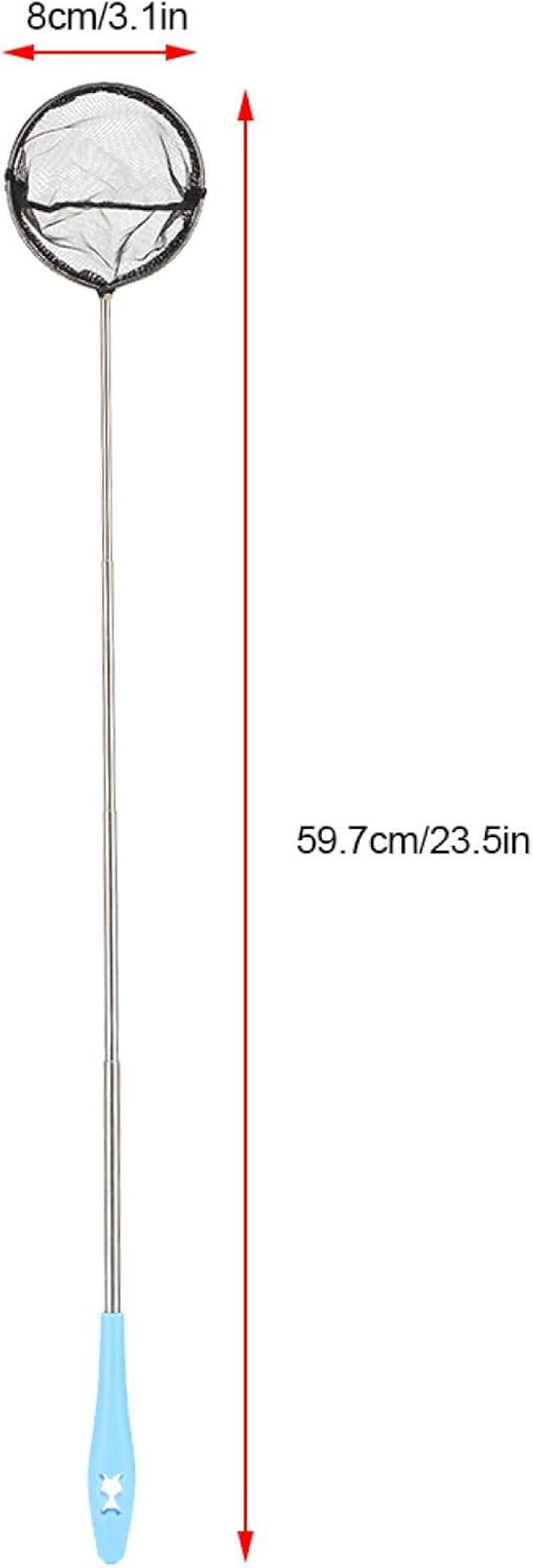 Skimmer Net, Aquarium Fine Mesh Net, Fish Shrimp Net Extendable for Shrimp Aquarium Fishing Tank for Small Fishround Shape image number 6