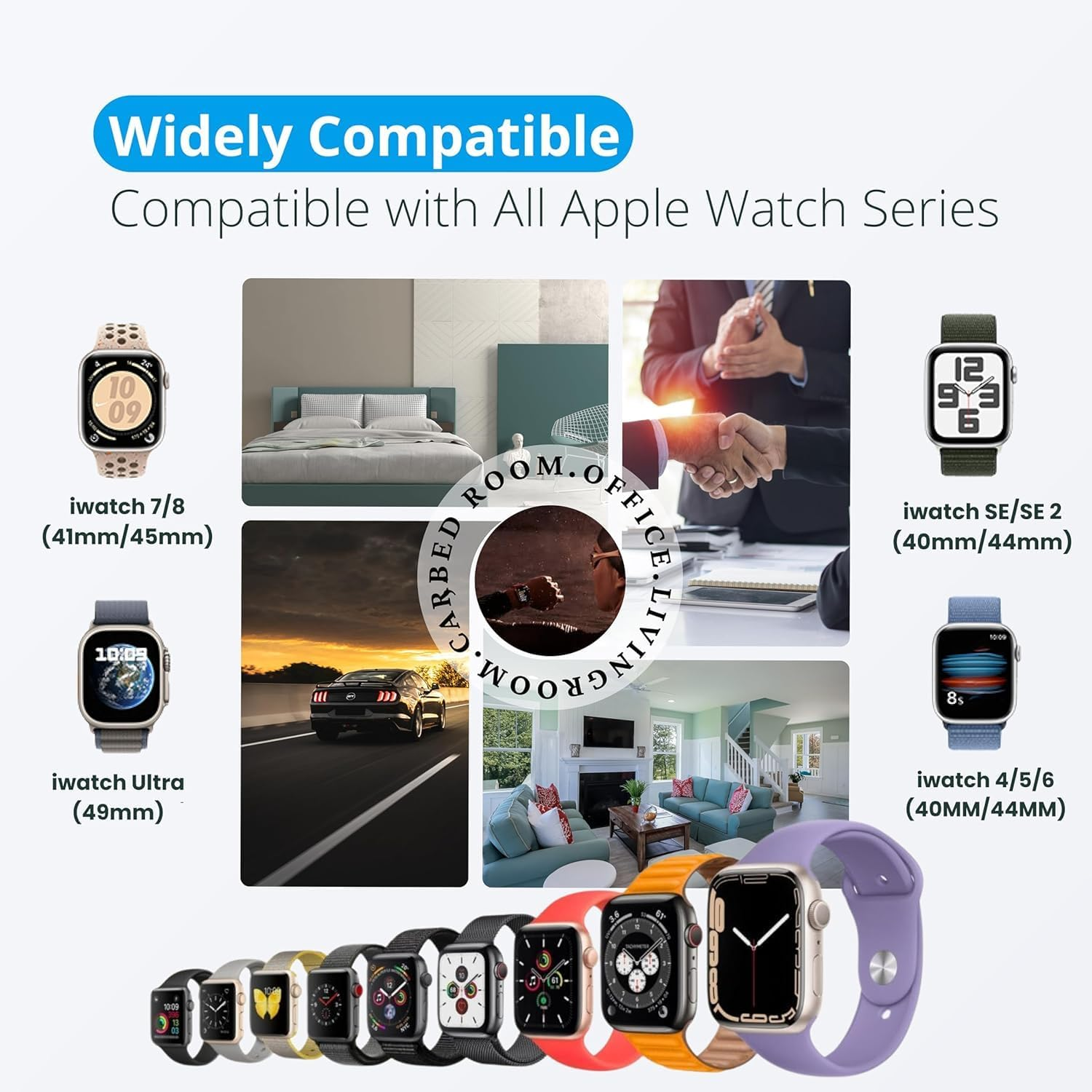 Fast Wireless Charger for Apple Watch Charger Cable -Magnetic and Secure Cable for Iwatch Charger Compatible with Apple Watch Charger Cable Series 10 9 8 SE 7 6 5 4 3 2 1 image number 2