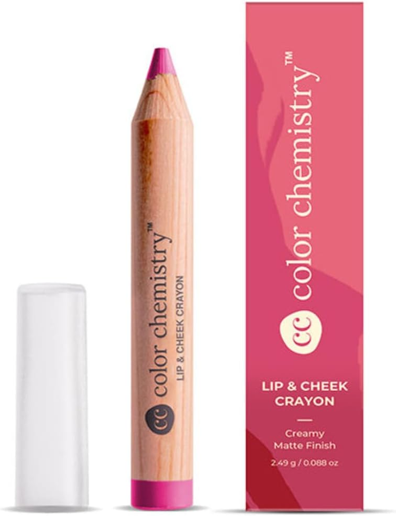 COLOR CHEMISTRY Lip and Cheek Crayon| Vegan, Ultra-Matte, Non-Drying, Pigmented & Long-Stay, Mulit-Use Lip Crayon 2.49 G (Pack of 1) Raisin LC07