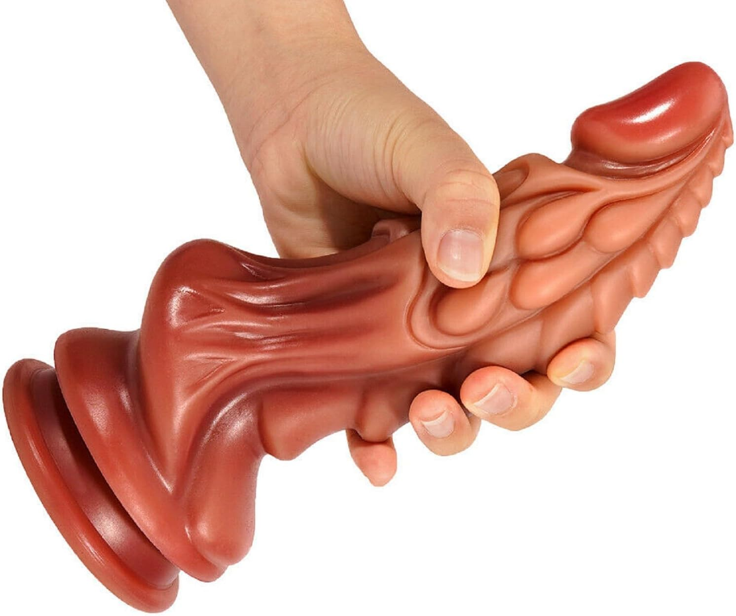 8.5" Realistic Dildo Dong Silicone Dragon Monster Thick Large Dildo G-Spot Stimulating Big Ribbed Huge Thick Anal Fantasy Alien Suction Cup Dong Adult Sex Toy image number 6