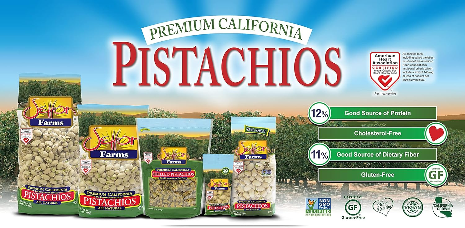 Setton Farms Premium Pistachios, Dry Roasted with Sea Salt, 3Lb Bag (48 Ounce ) image number 4