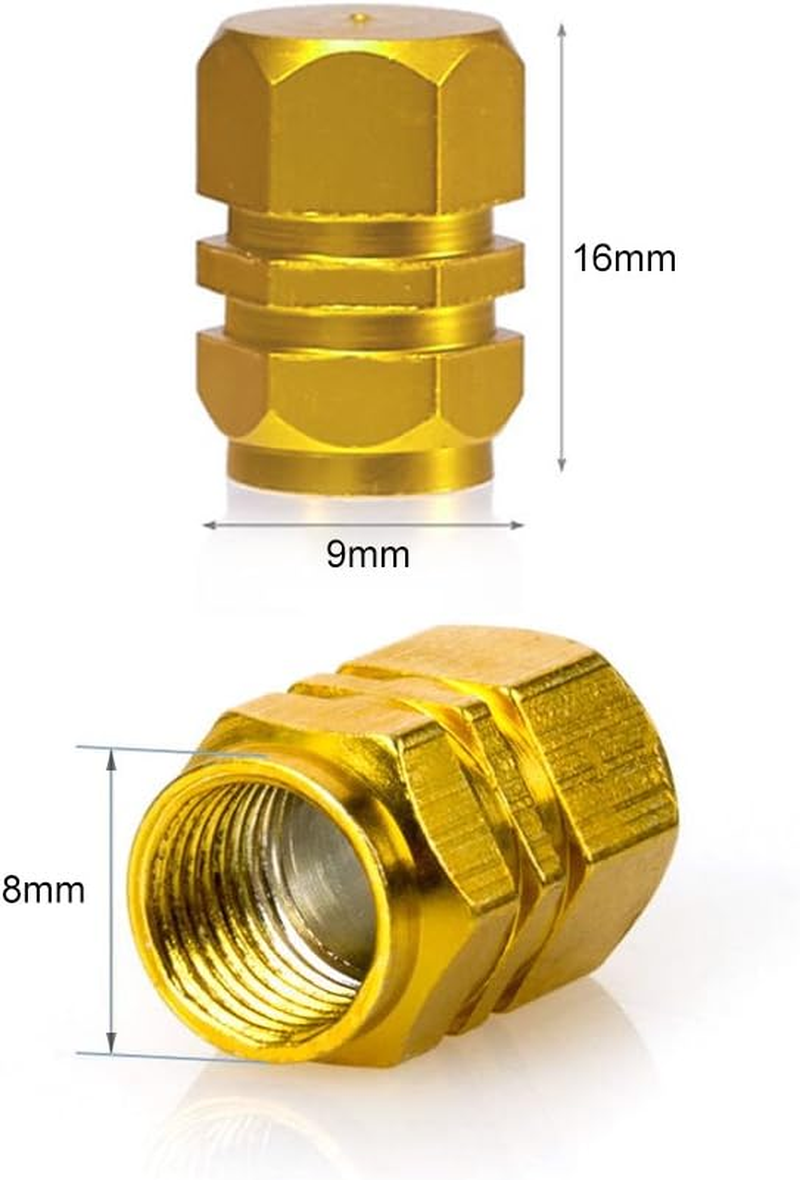 Yasao 4PCS Aluminum Car Wheel Tires Valves Tyre Stem Air Caps Airtight