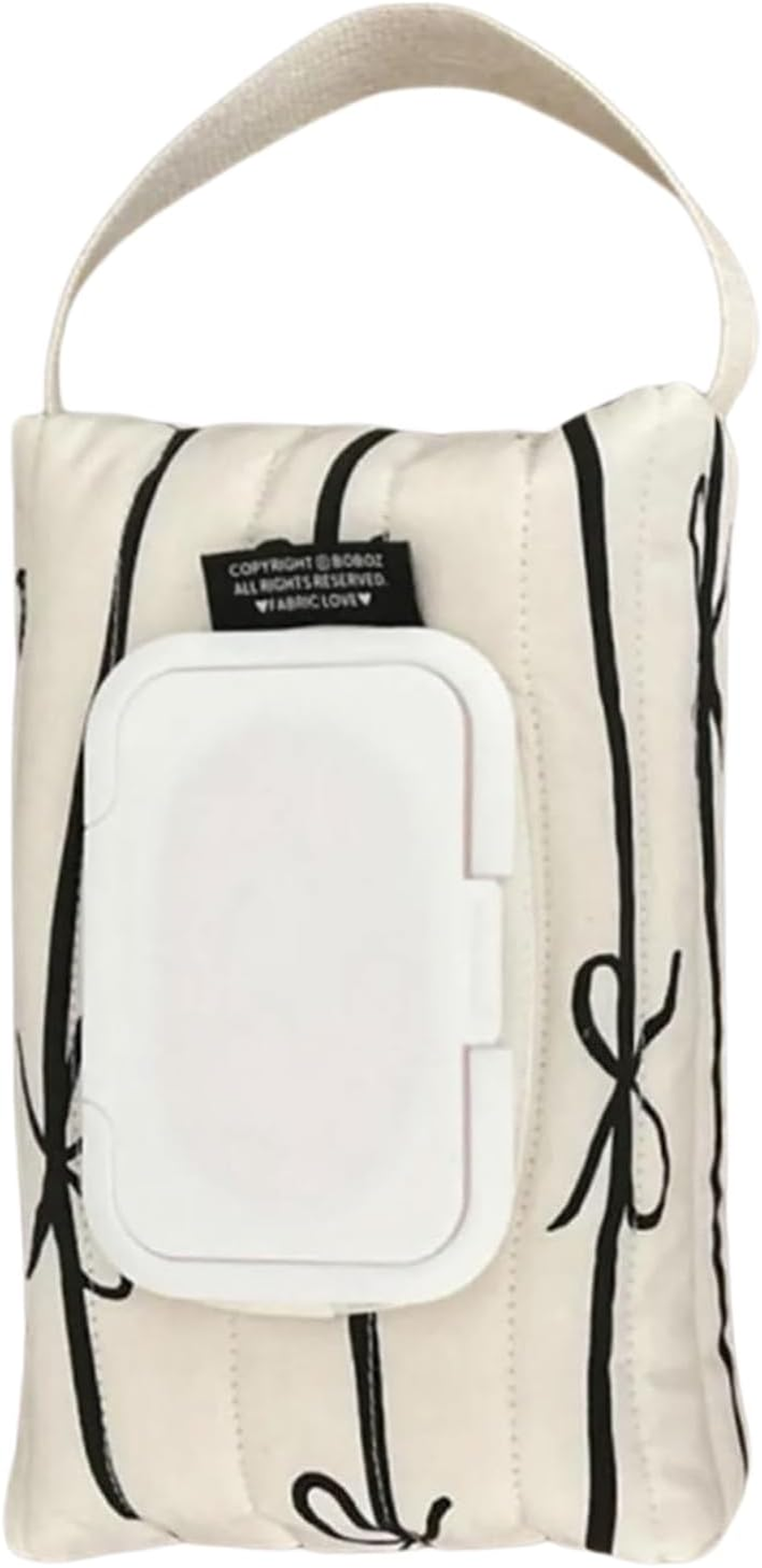 Refillable Wipe Containers - Wipe Dispenser Storage Bag, Bow Stripe Baby Wipe Case, Cotton Bag Wipe Container, Baby Wipe Organizer, Wet Wipe Case, Baby Wipe Case, Perfect for Parents , Baby image number 3