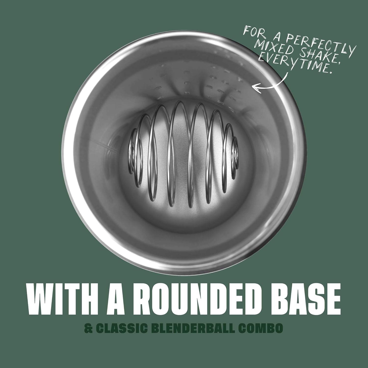 Blenderbottle Strada Shaker Cup Insulated Stainless Steel Water Bottle with Wire Whisk, 24-Ounce, Forest image number 2