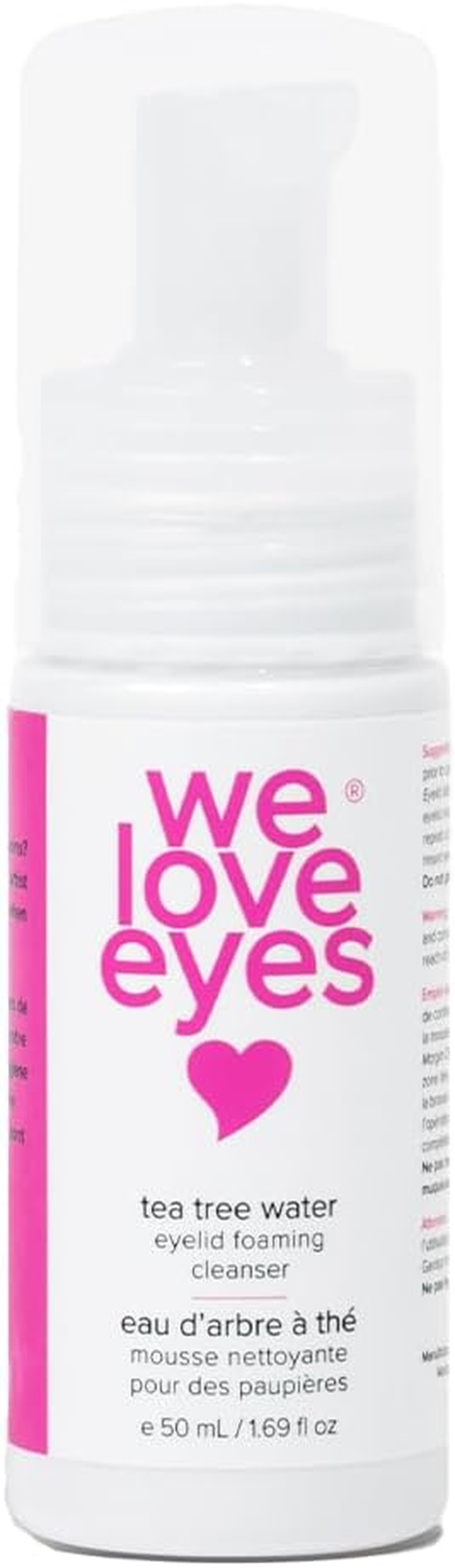 We Love Eyes - 100% Oil Free Tea Tree Water Eyelid Foaming Cleanser - for Eyelash Extension Home Care, Extend Lash Retention, Non-Irritating Formula image number 3