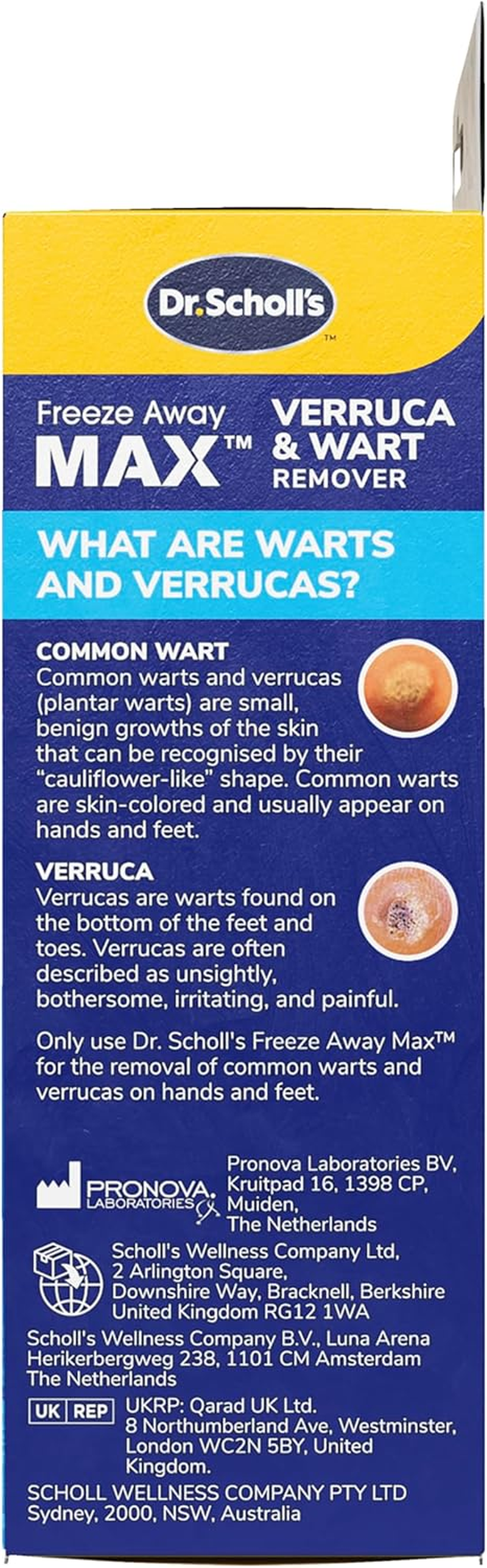 Dr. Scholl'S Freeze Away Max Verruca and Wart Remover for Hands and Feet - as Fast as 10 Seconds to Treat Warts and Verrucas, Safe for Children Aged 4 and Above
