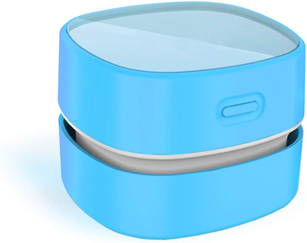 ODISTAR Desktop Vacuum Cleaner,Mini Table Dust Sweeper Energy Saving,High Endurance up to 400 Mins,Cordless&360&ordm; Rotatable Design for Cleaning Hairs,Crumbs,Computer Keyboard (Black Charging)