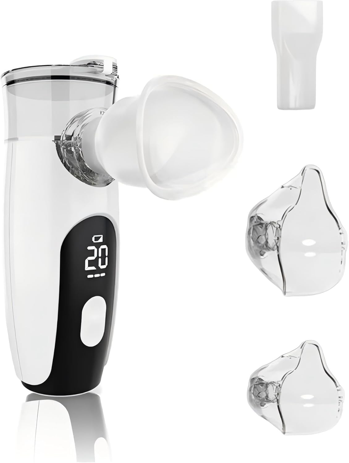 Rechargeable Portable Nebulizer & Eye Steamer for Adults and Kids with Interchangeable Nozzles, LED Display & Timing Function, Eye Mist Steamer for Moisturizing & Cleaning, Versatile Nebulizer for Travel Home Use image number 5