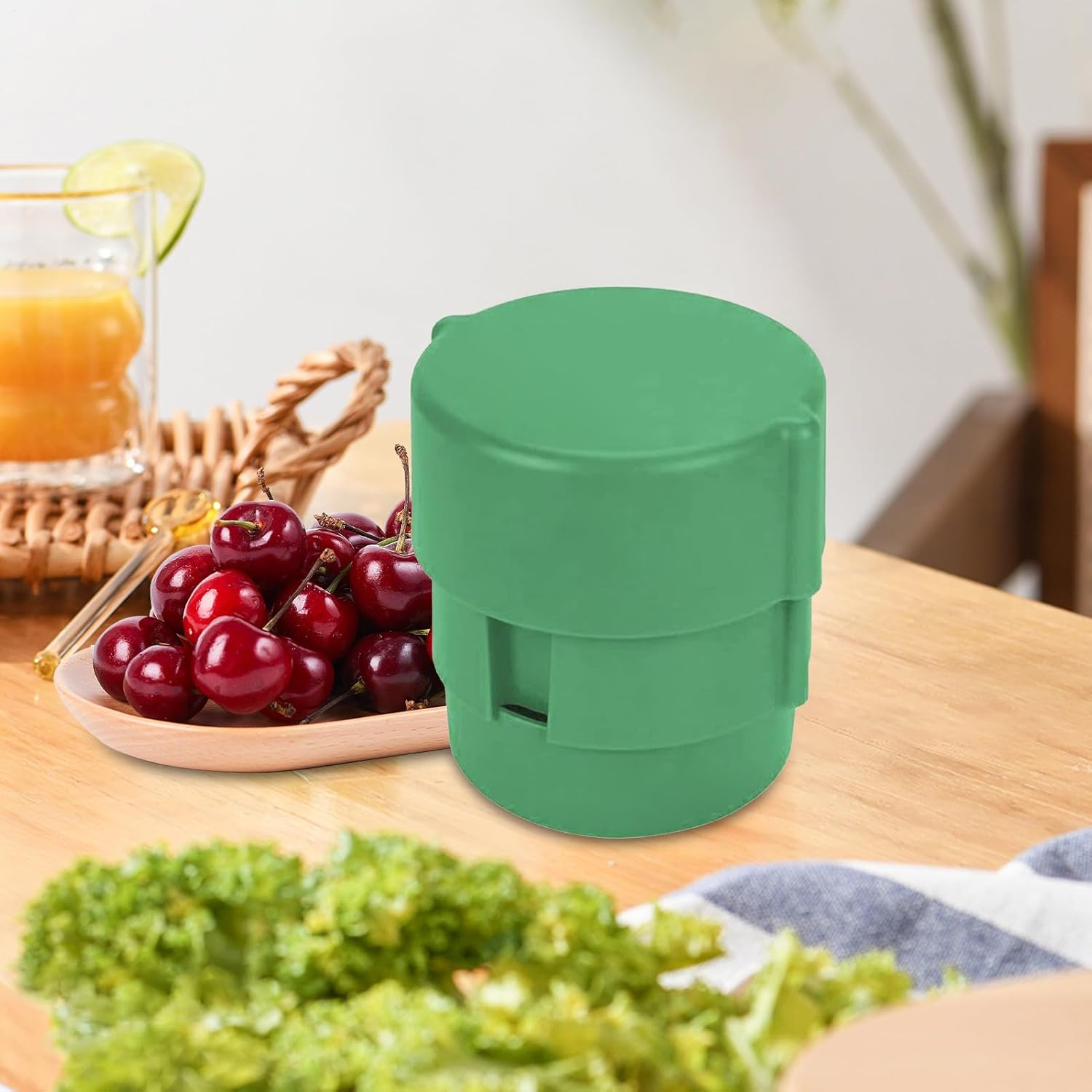 Cherry Pitter Tool,Multi Cherries Corer - Hand-Held Push Design Corer Kitchen Gadgets for Fruit Making Jam Jujube Grape Indoor Camping Picnic image number 4