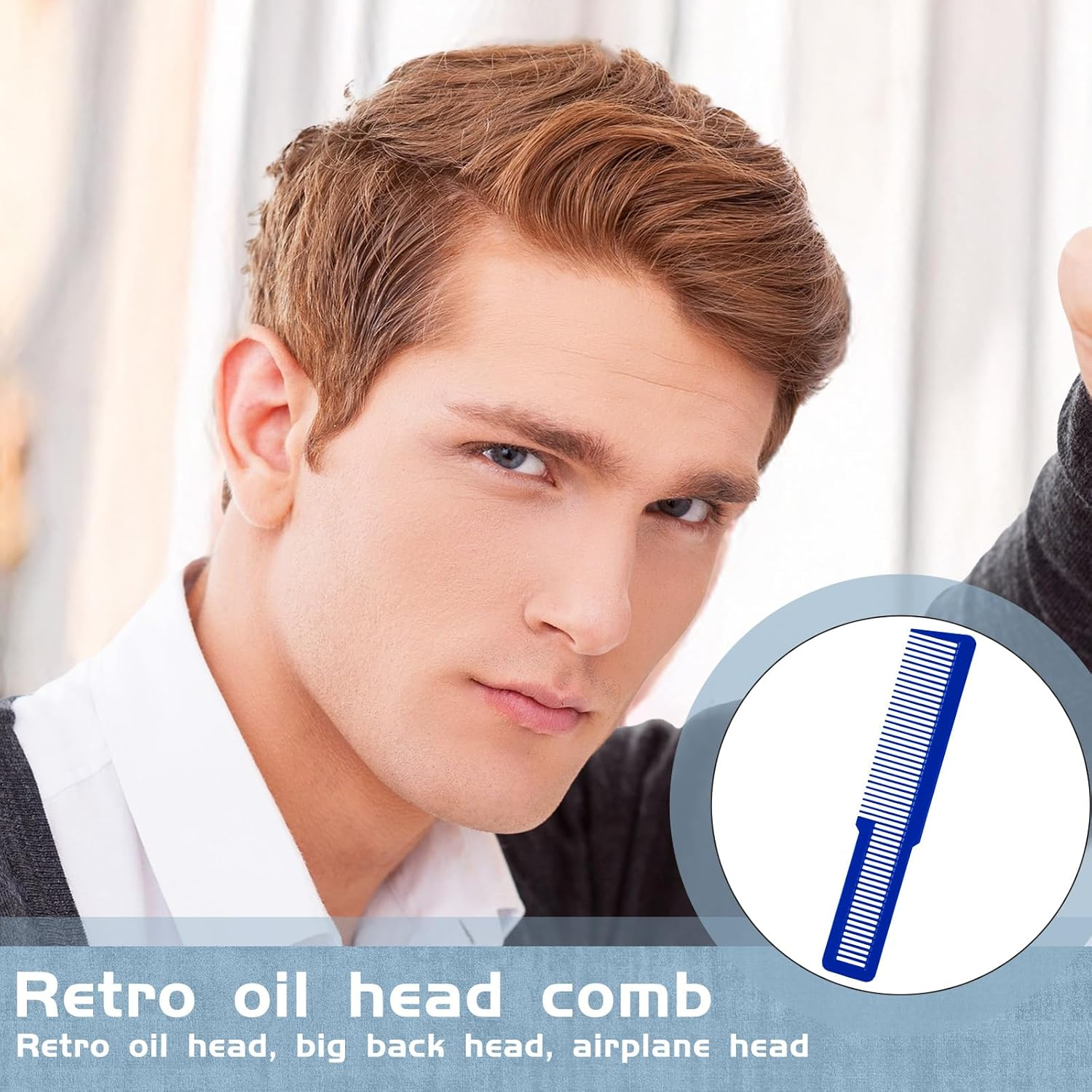 Barber Comb, 10 Pcs Hair Cutting Comb Professional Fine Tooth Clipper Comb Plastic All Purpose Hair Comb Set Hair Styling Tools for Men Women Stylists Home Salon (8 Colors) image number 3