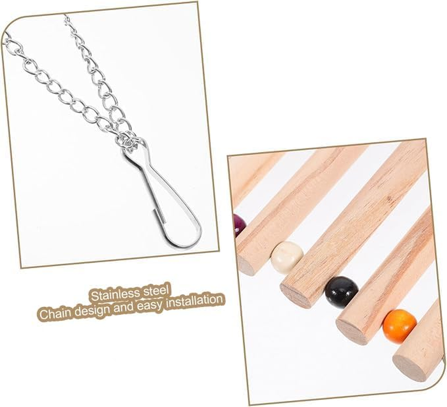 WEZCHUGHAOL 2 Pcs Bird Cage Bridge Bird Bridge Bird Toys for Parakeets Bird Ladder Toys for Hamsters Bird Chewing Toys Wood Parrot Ladder Rope Bridge Play Tunnel Pet Bamboo Birds Birdcage image number 4