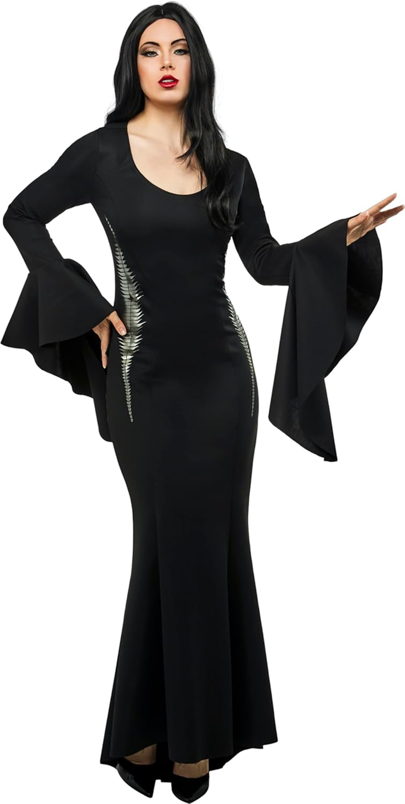 Morticia Addams Deluxe Costume for Adults - Wednesday (Netflix) - Medium image number 6