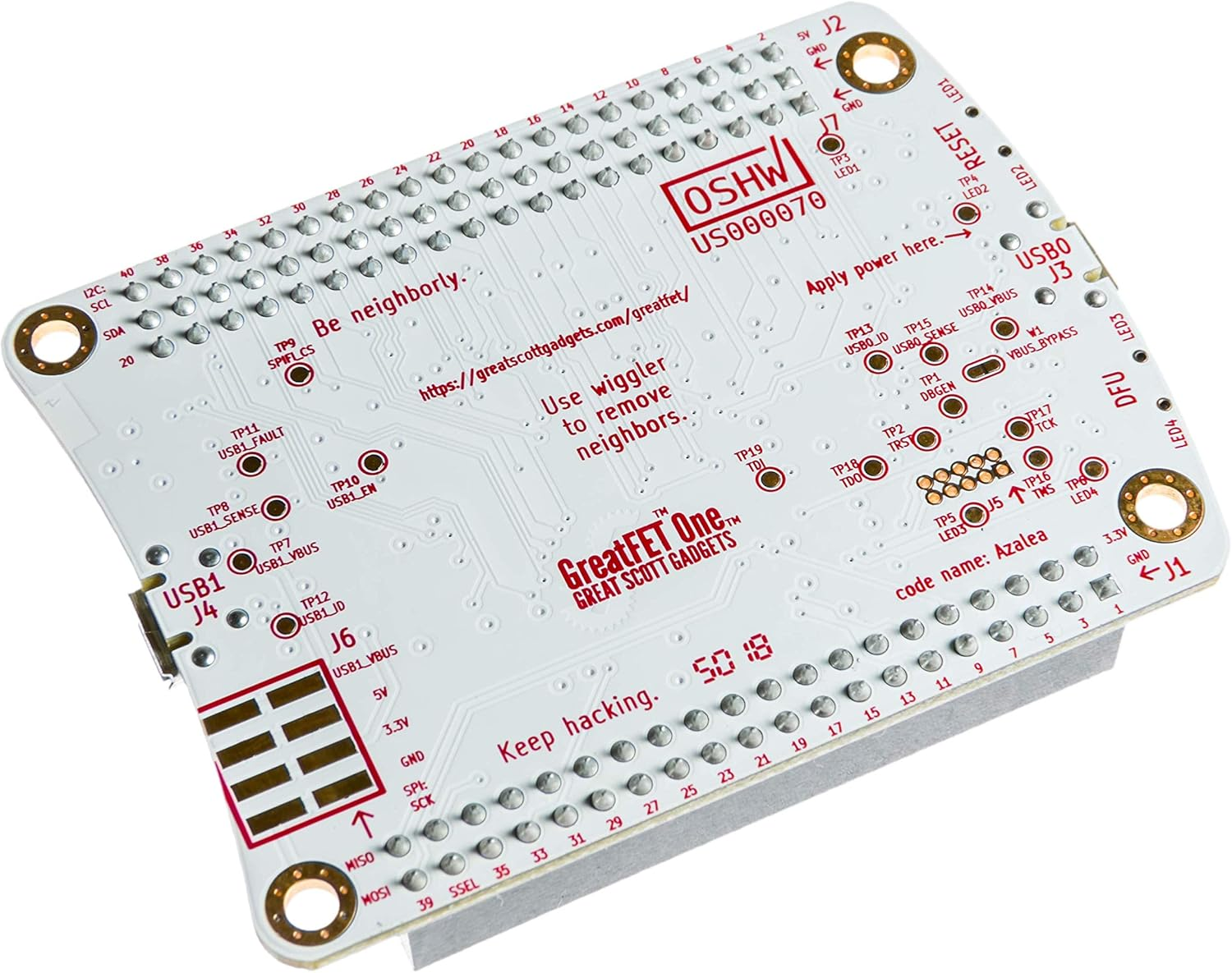 Great Scott Gadgets Greatfet One Bundle - Hi-Speed USB Peripheral, Logic Analyzer, Debugger and Development Board. Open Hardware. Includes Greatfet One, Wiggler, Cable & 120 Prototyping Wires image number 3