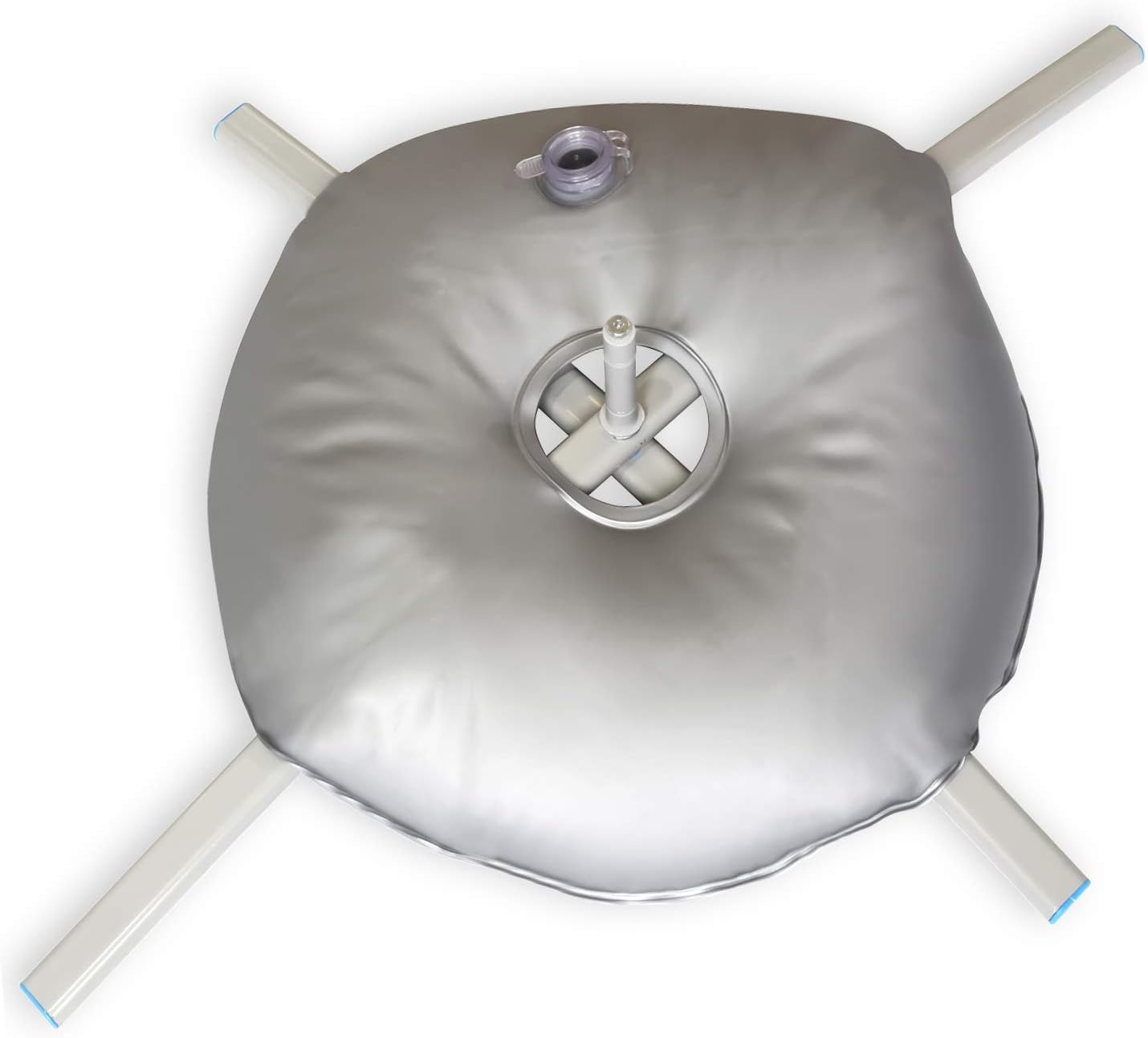 Anley Foldable Ground Base with Water Bag - Fits Flutter Feather Banner Flag Pole with a 0.65" Inner Diameter - Stainless Steel Stand with round Weight Bag for Outdoor Business - Base Only image number 3