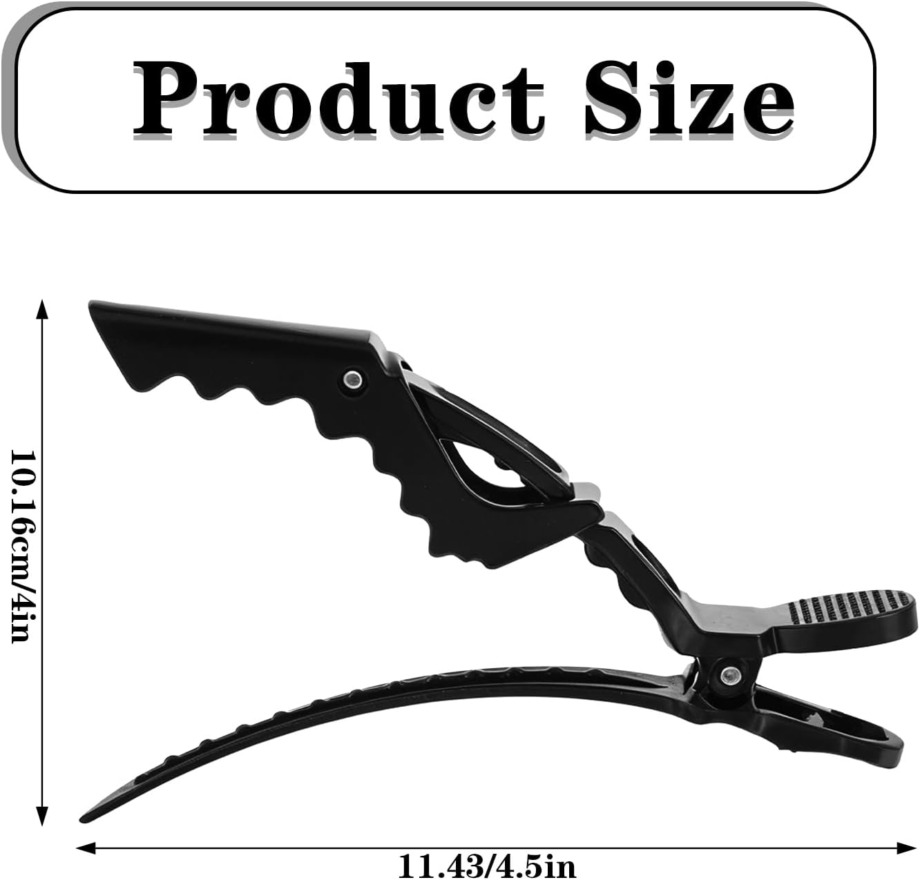 15 Pcs Crocodile Clips Hair Sectioning Hair Clips for Styling Black No Crease Hair Clips Sectioning for Thick Hair Professional Hair Salon Quality image number 2