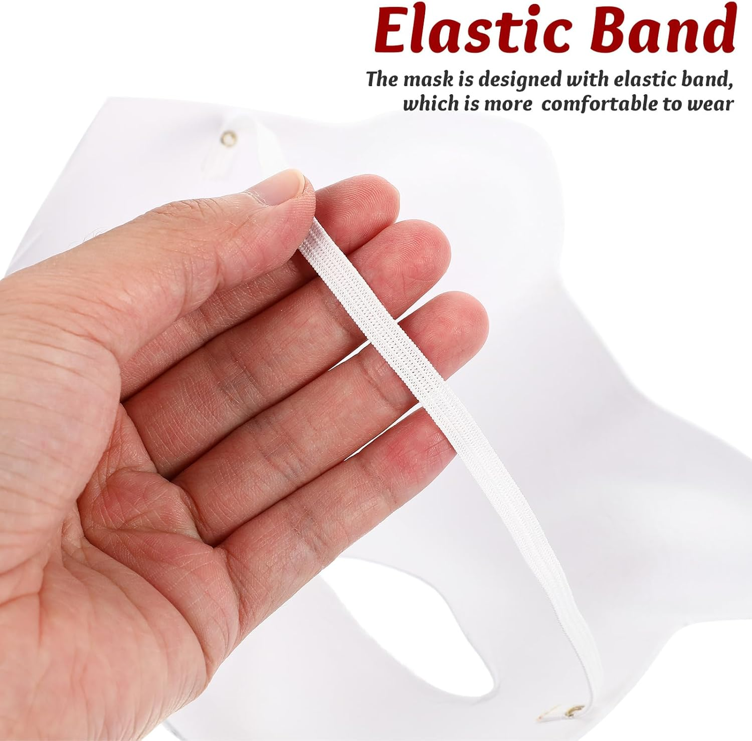 SEWACC Unpainted Cat Masks 20Pcs Cat Mask DIY White Paper Mask Halloween Blank Cat Mask Hand Painted Face Mask Personality Masquerade Mask for Dance Party Masquerade Cat Masks image number 2