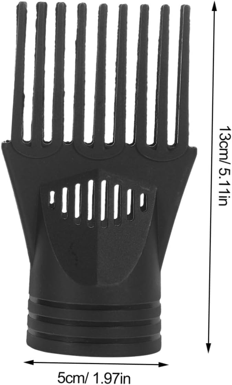 2Pcs Hair Dryer Comb Universal Blow Dryer Pick Goo Blow Dryer Comb Attachment Holder Nozzles Hair Dryer Pick Comb Attachment Curly Hair Diffuser Blow Dryer Attachment Plastic Black image number 4