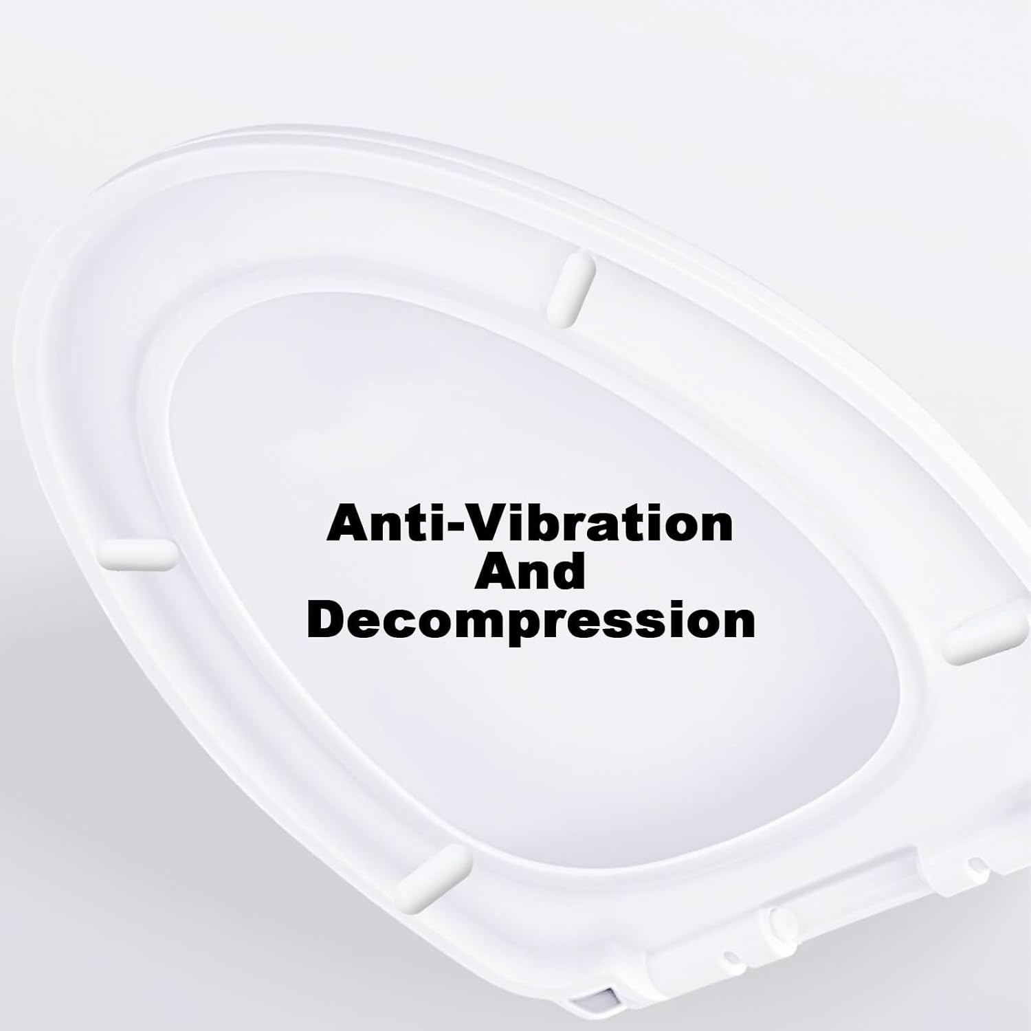 6 Pieces Buffer Toilet Seat, Toilet Seat Buffer, Toilet Lid Buffer, Toilet Lid Stopper, Spacer for Toilet Seat Damper, Toilet Seat Cover Buffer for Toilet Seat, for Home, Office, Hotel (White) image number 1