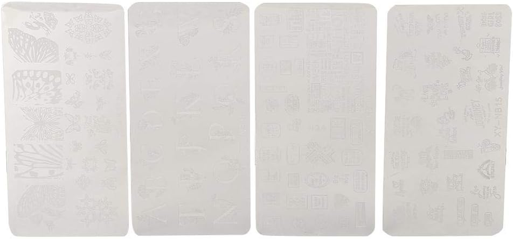 Nail Art Stencils, Durable without Deformation Nail Stamping Template, Convenient and Practical Not Easy to Fall off Exquisite Workmanship for Home Beauty Salon(13-16) image number 1