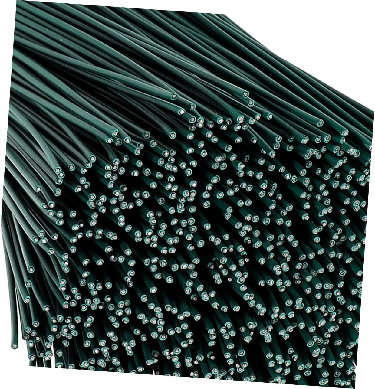 MOBUTOFU Garden Plant Twisted Ties 1000Pcs Binding Iron Wire Garden Tie for Tomato Raspberry Vine Stems 0.55Mm Diameter Plastic Coated Green Wire Straps for Outdoor Plant Support image number 3