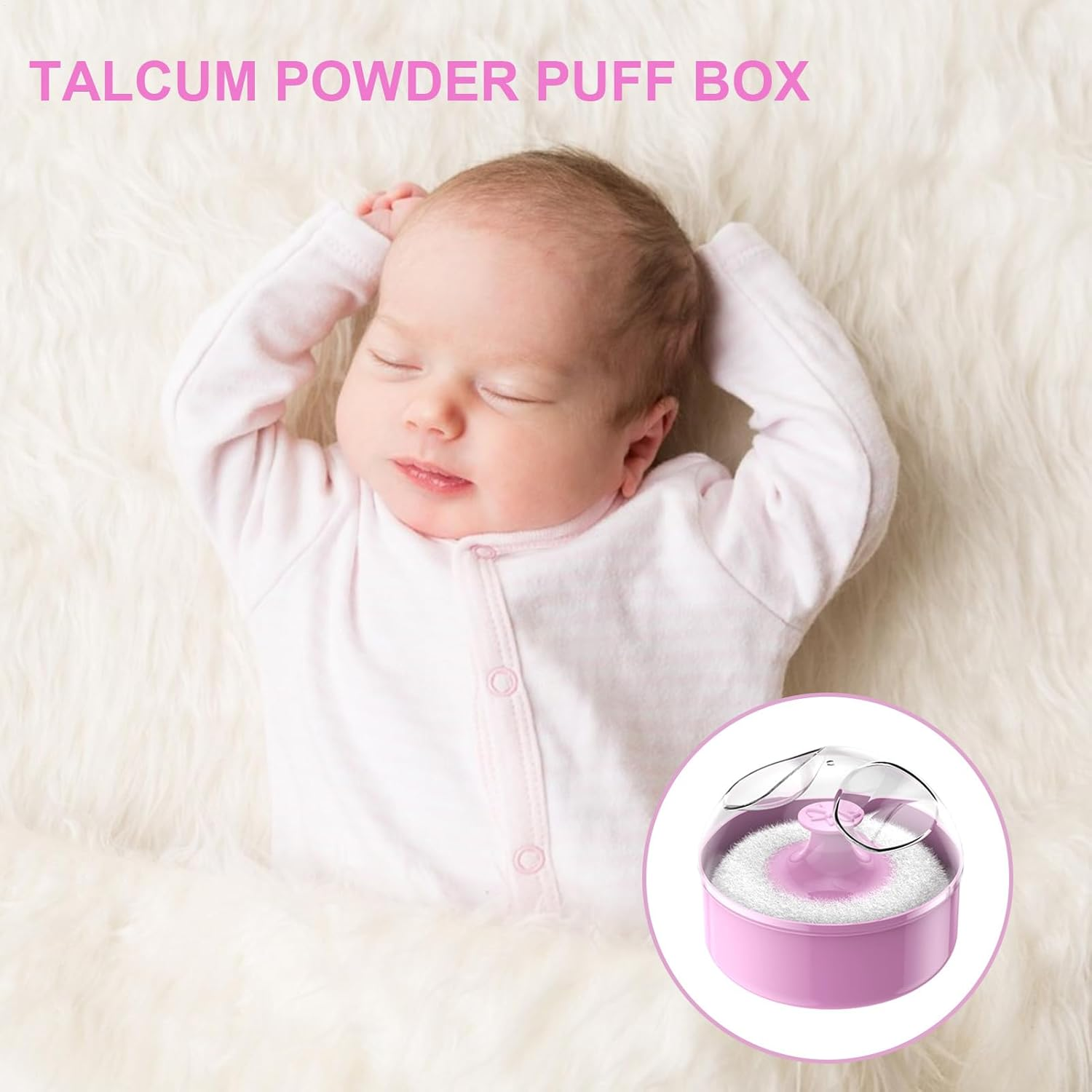 Powder Quest Set - Soft Body Powder Applicator, Portable Container | Dustproof Cosmetic Dispenser Hygienic Storage for Home Travel Beauty Care Wellness Powder Quad Set Soft Body image number 5