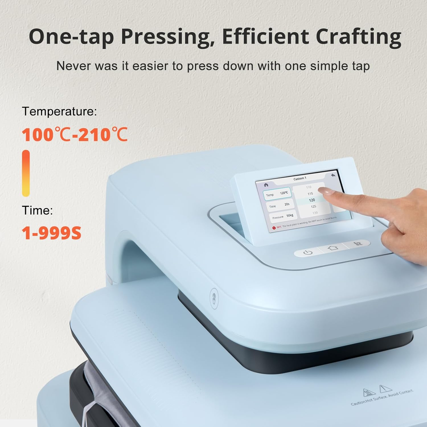 Loklik Auto Heat Press 2 - Heat Press Machine for T Shirts with Adjustable Pressure & Higher Heating Height, Heat up Fast & Evenly Heat Press 15X15 for Sublimation, Puff HTV, Heat Transfer Projects image number 2