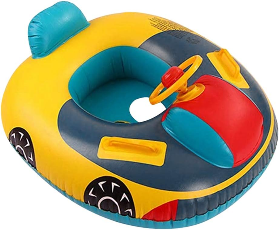 Cute Child Kids Inflatable Pool Float PVC Summer Swim Float Air Bed Lake Boat Swimming Floats with 2 Handles Surfing Raft Bodyboard Floating Mattress Seat Swim Ring for Girls Boys 1-5 Years image number 2