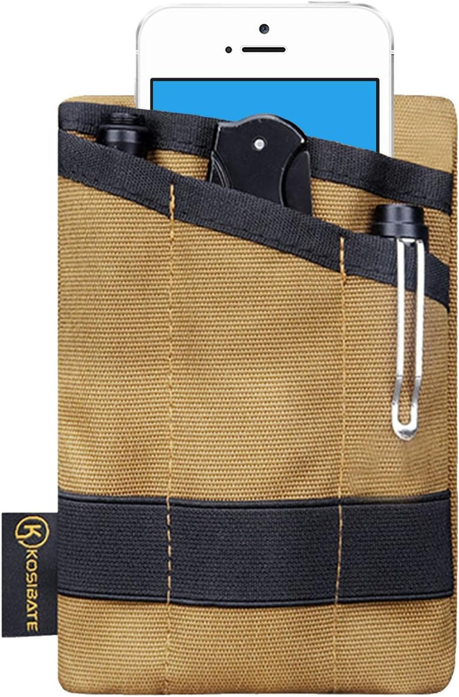 Pocket Organizer,Small Molle Pouch Utility Bag with Zipper - Waterproof Outdoor Wallet Pack for Men, Compact Utility Pouch for Outdoor and Daily Use B/