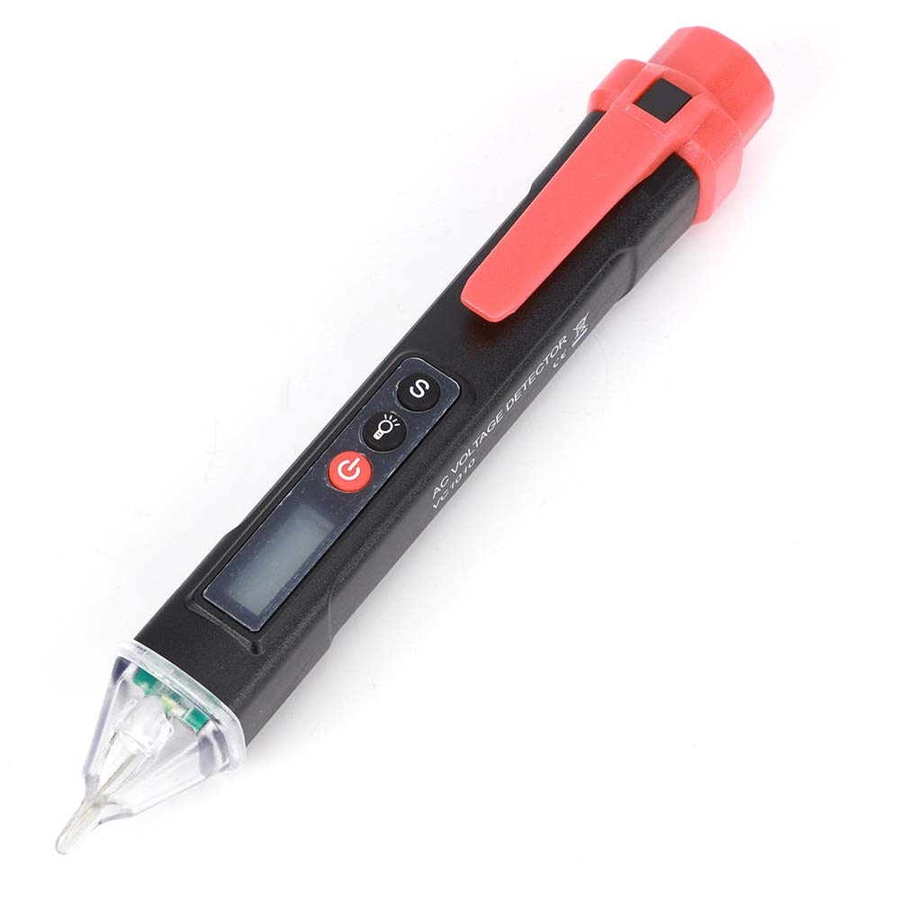 Digital Noncontact Voltage Tester Pen AC12 Detector Test Pen Measuring Instrument (Yellow + Black)